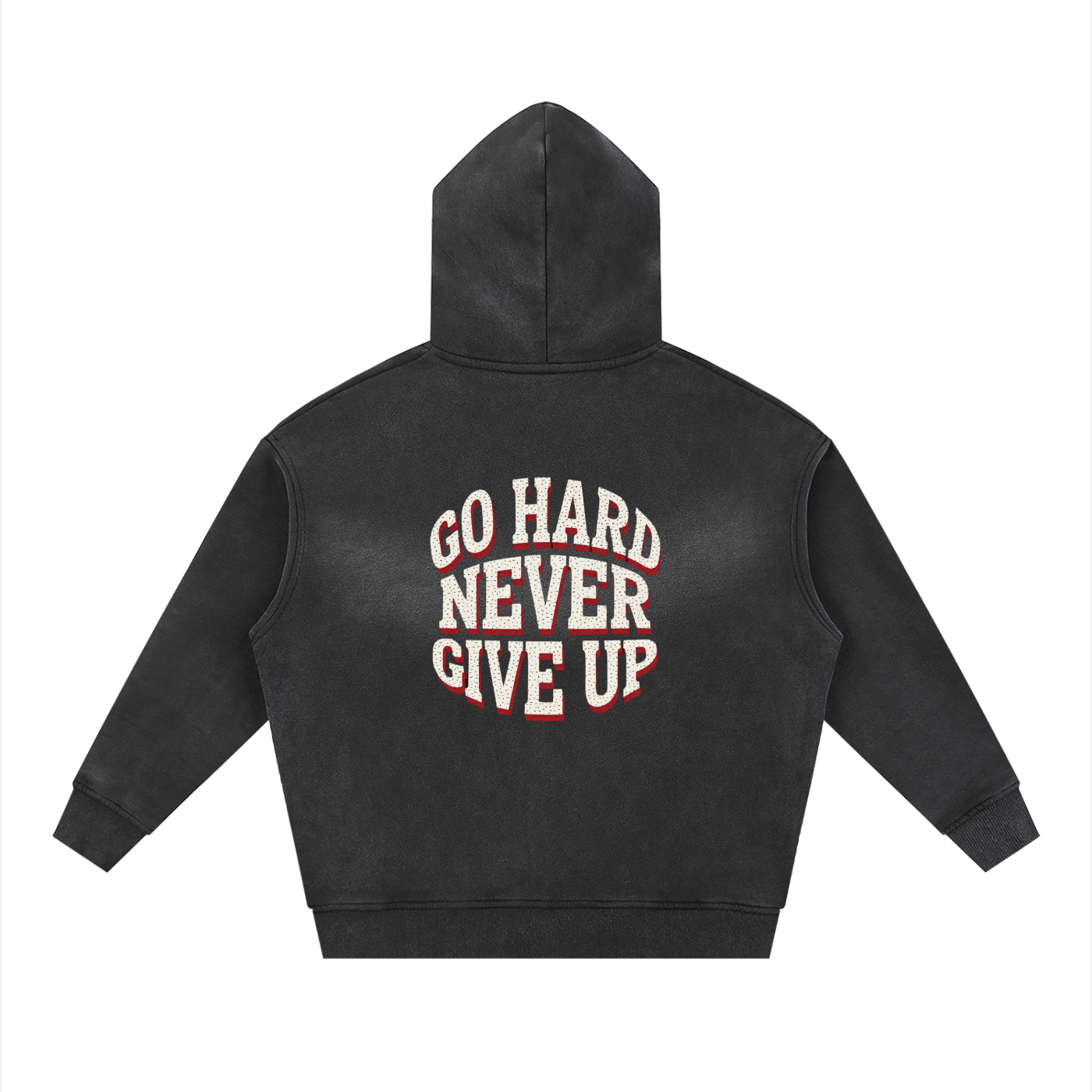 Sunfade Two-way Zipper Boxy Fleece Hoodie