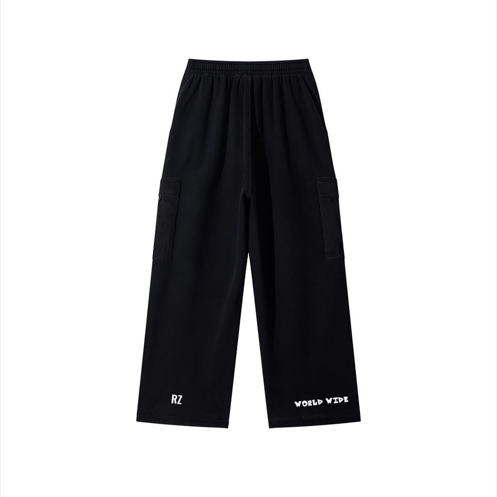 Unisex Sunfade Washed Fleece Cargo Pants