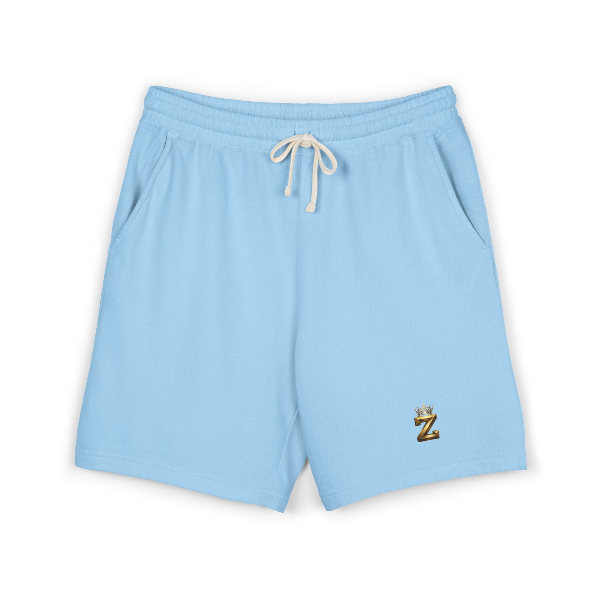 Crowned Soccer Logo Sweat Shorts — Garment-Dyed Lightweight Fleece