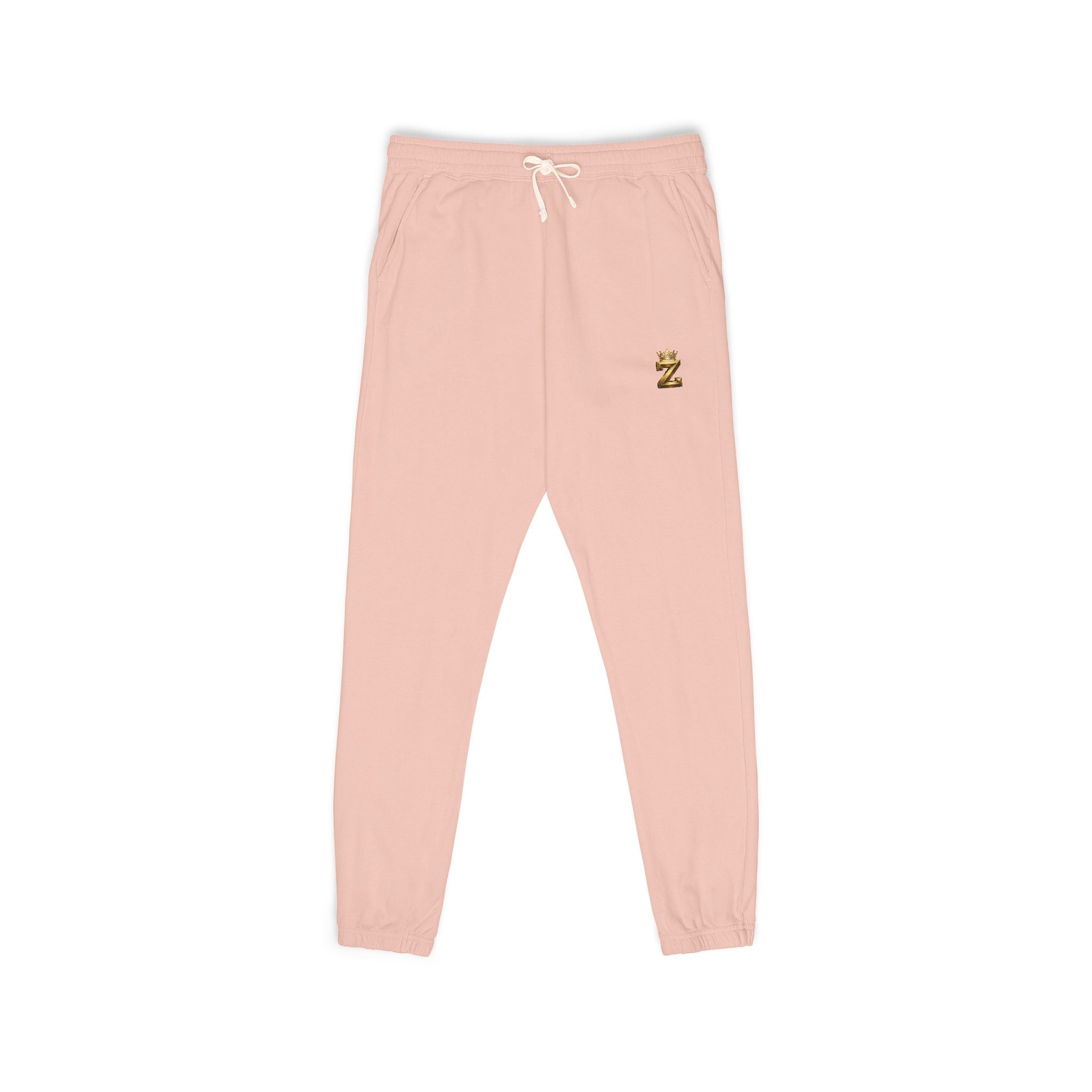 Embroidered Cozy Joggers — Small Gold Anchor Detail