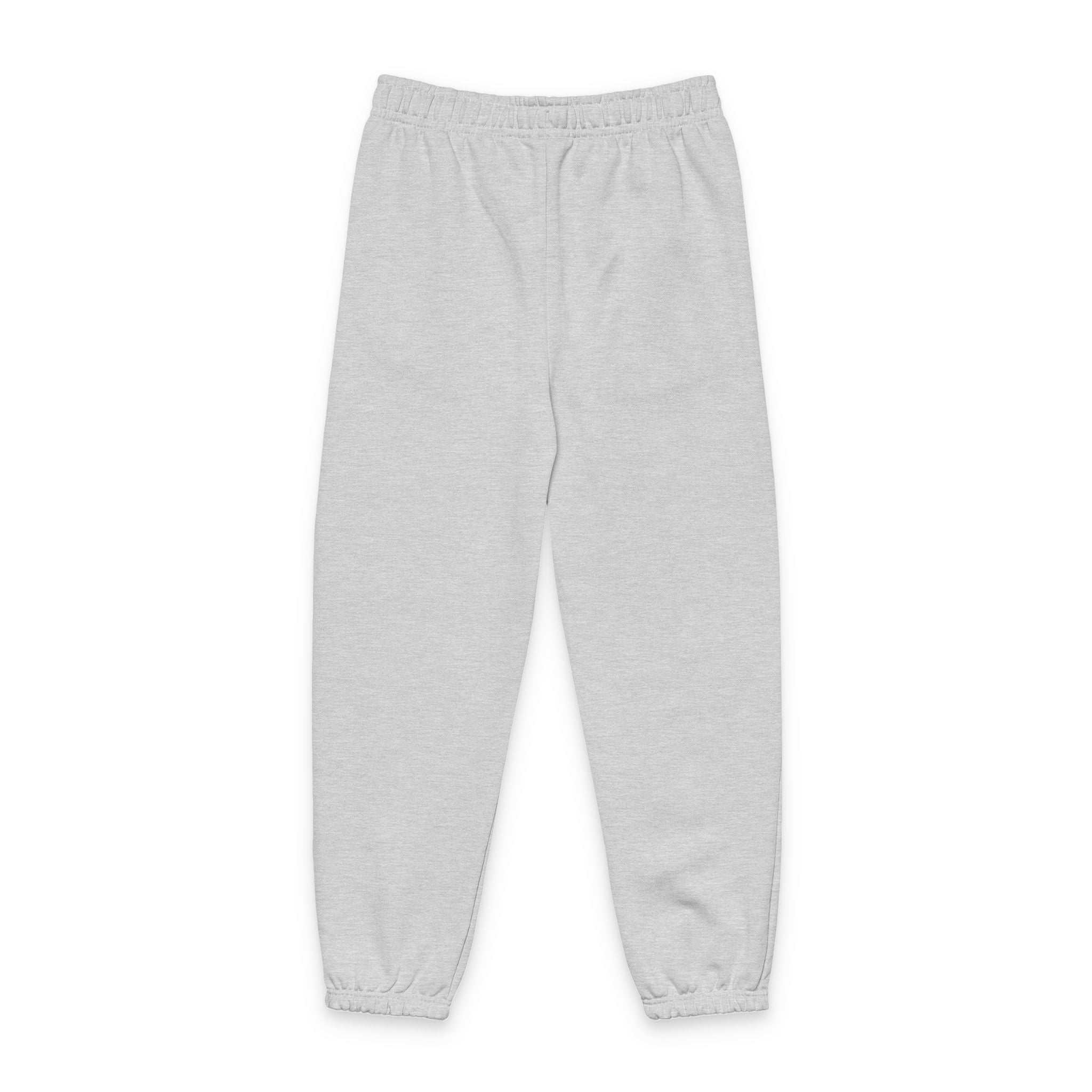 Cross Graphic Sweatpants — Minimal Beige Joggers with Side Text