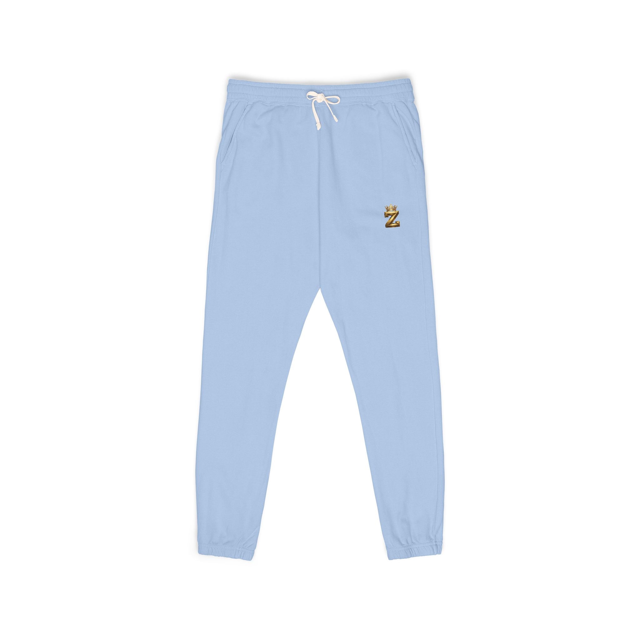 Embroidered Cozy Joggers — Small Gold Anchor Detail