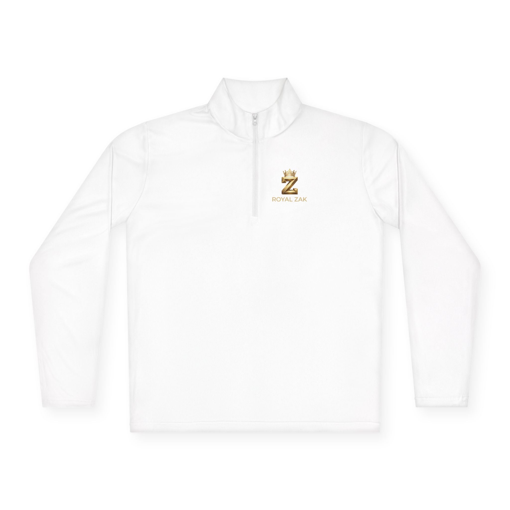 Quarter-Zip Pullover — Royal Elm Gold Logo embroidered