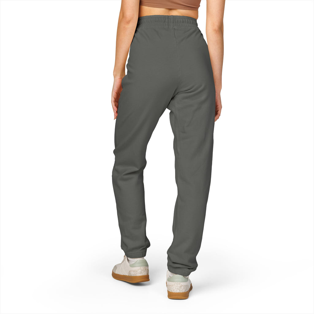 Embroidered Cozy Joggers — Small Gold Anchor Detail