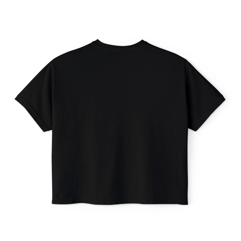 Crowned Z Women's Boxy Tee — Minimal Gold Initial Graphic