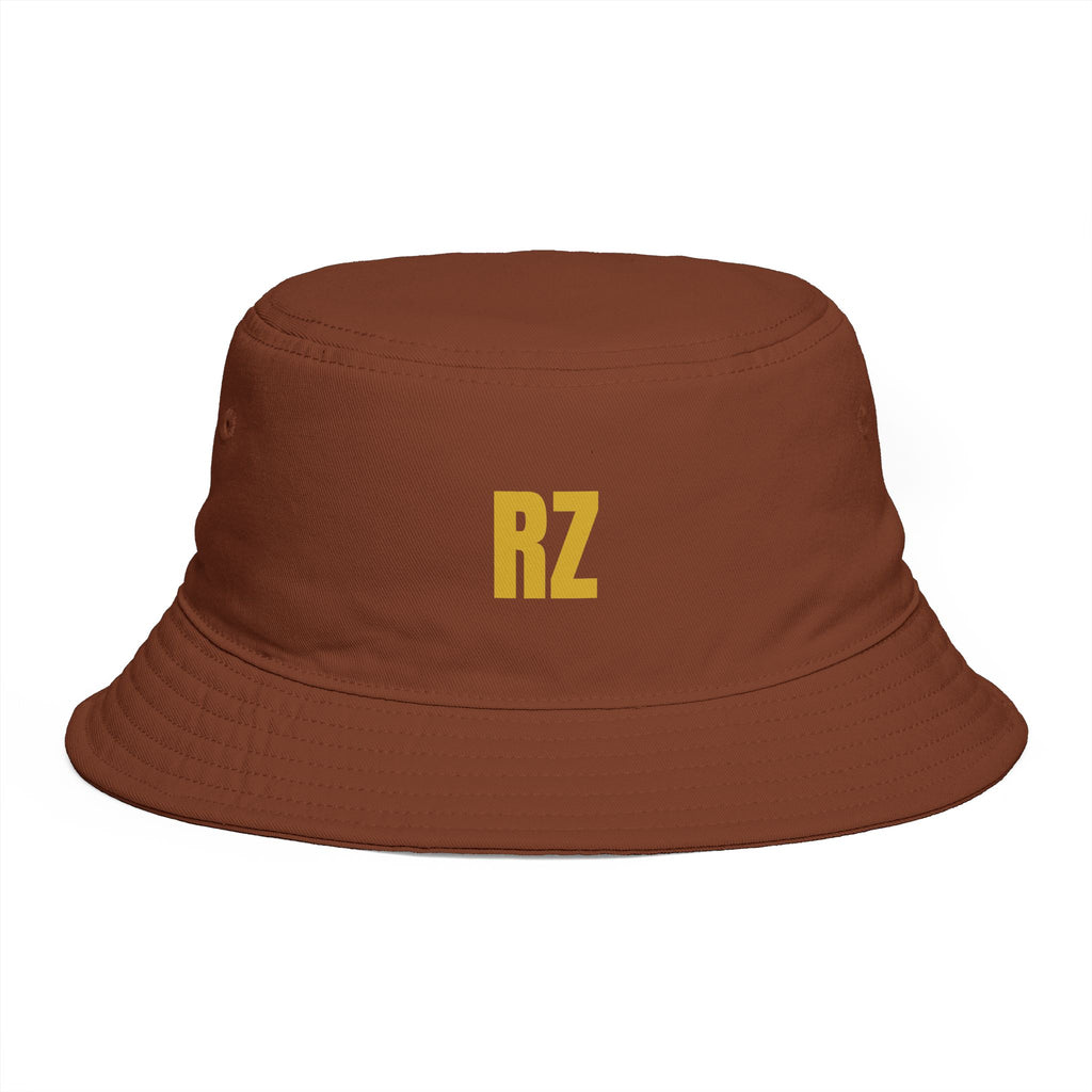 RZ Embroidered Bucket Hat — Retro Minimalist Logo Cap