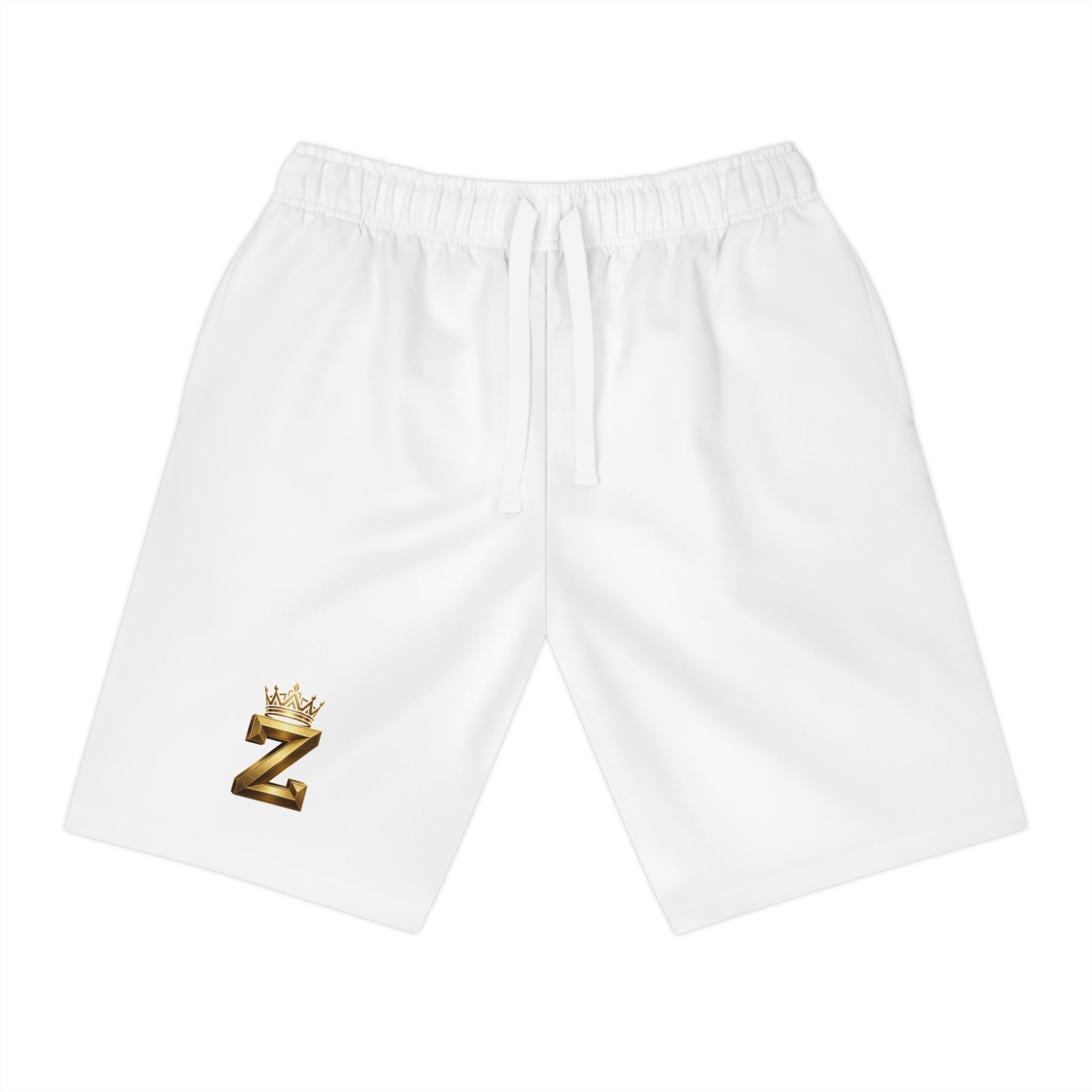 Crowned Z Athletic Shorts — Gold Lettering Sport Shorts