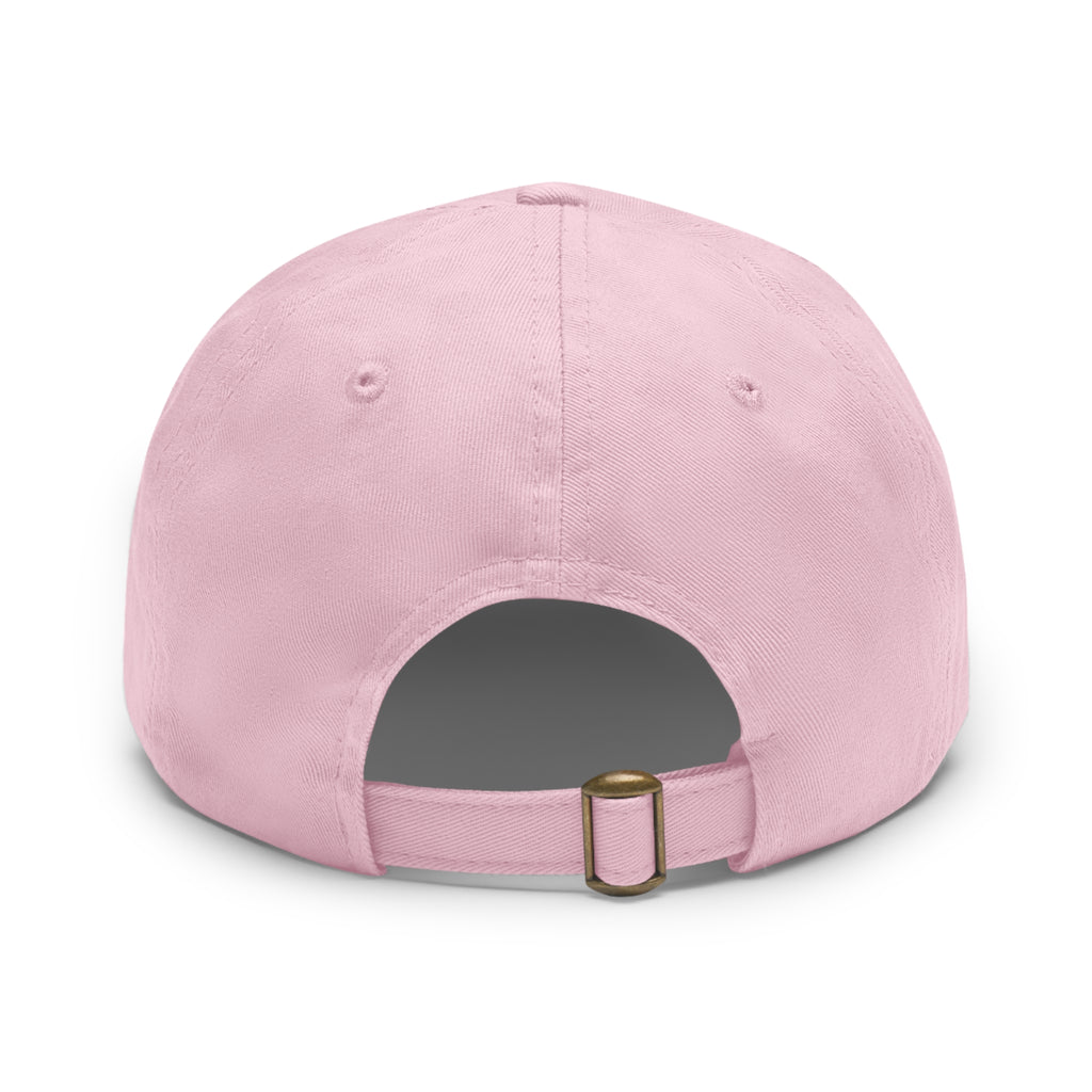 Round Leather Patch Dad Hat — Gold 'Royal Zak' Crown Emblem