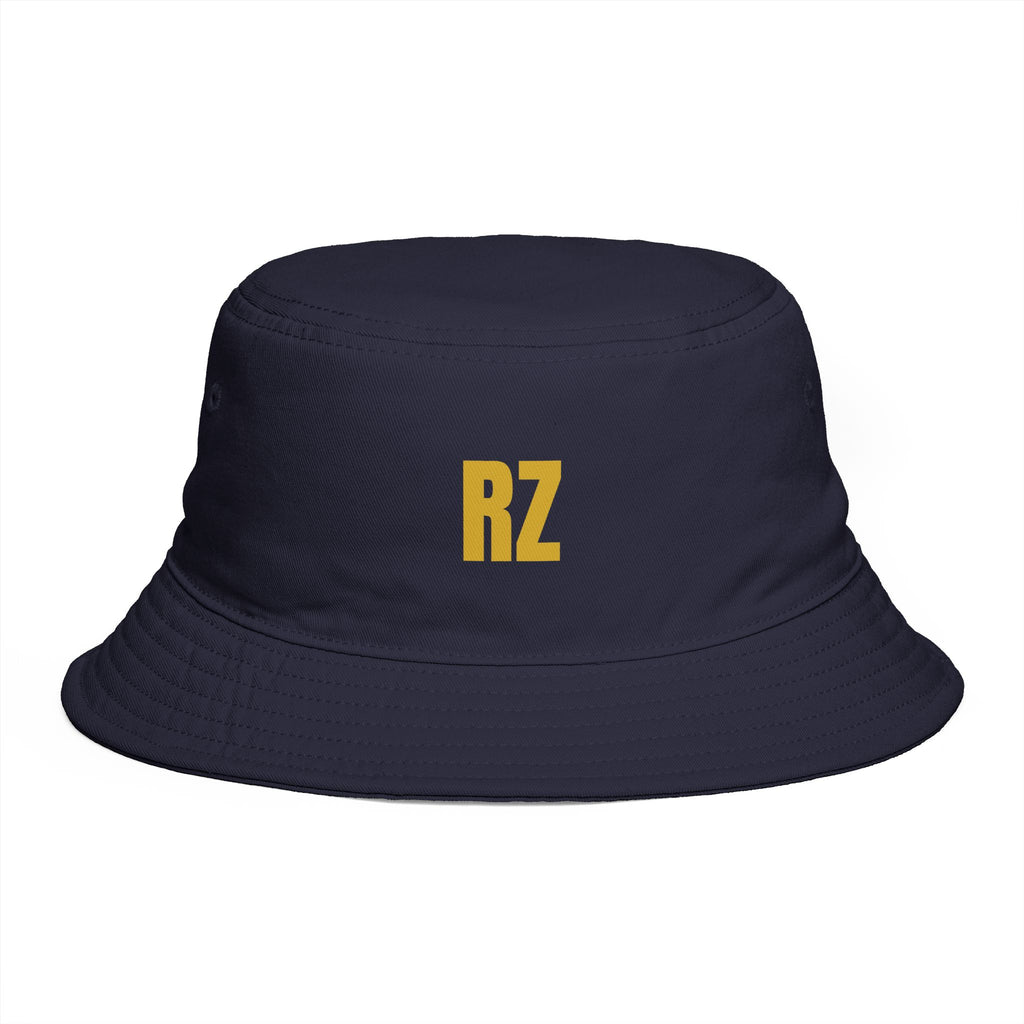RZ Embroidered Bucket Hat — Retro Minimalist Logo Cap