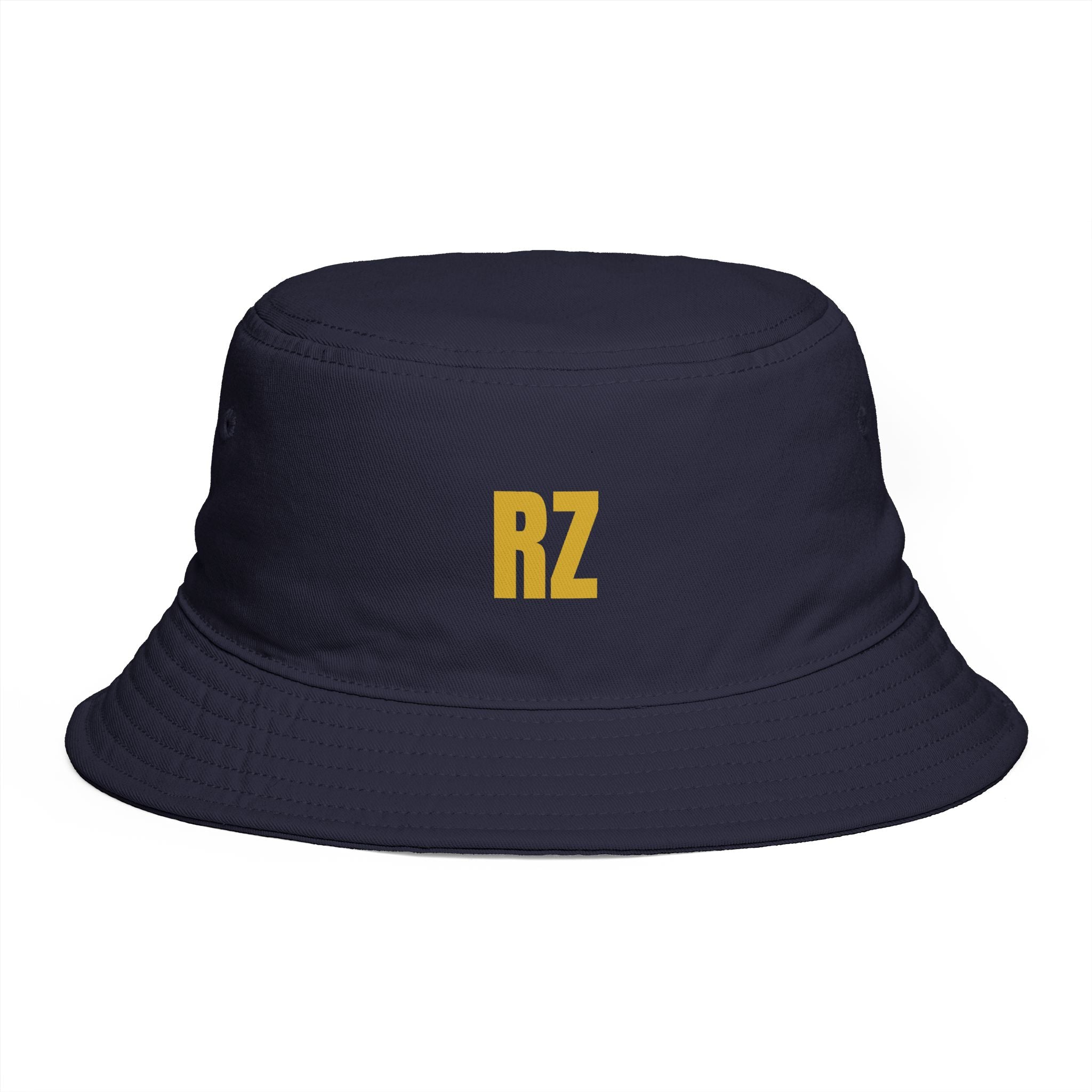 RZ Embroidered Bucket Hat — Retro Minimalist Logo Cap