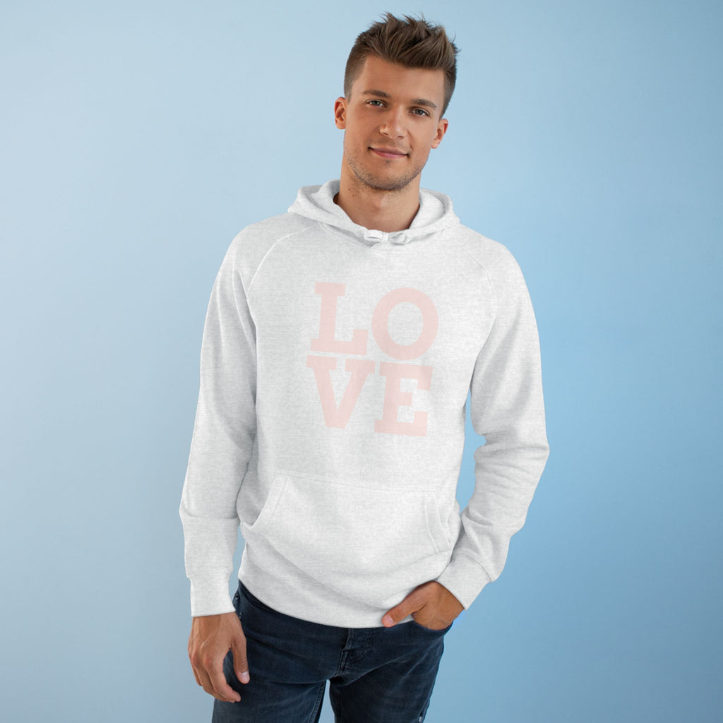 LOVE Pink Front Hoodie with Gold "Z Royal Zak" Back - Cozy Valentine Pullover