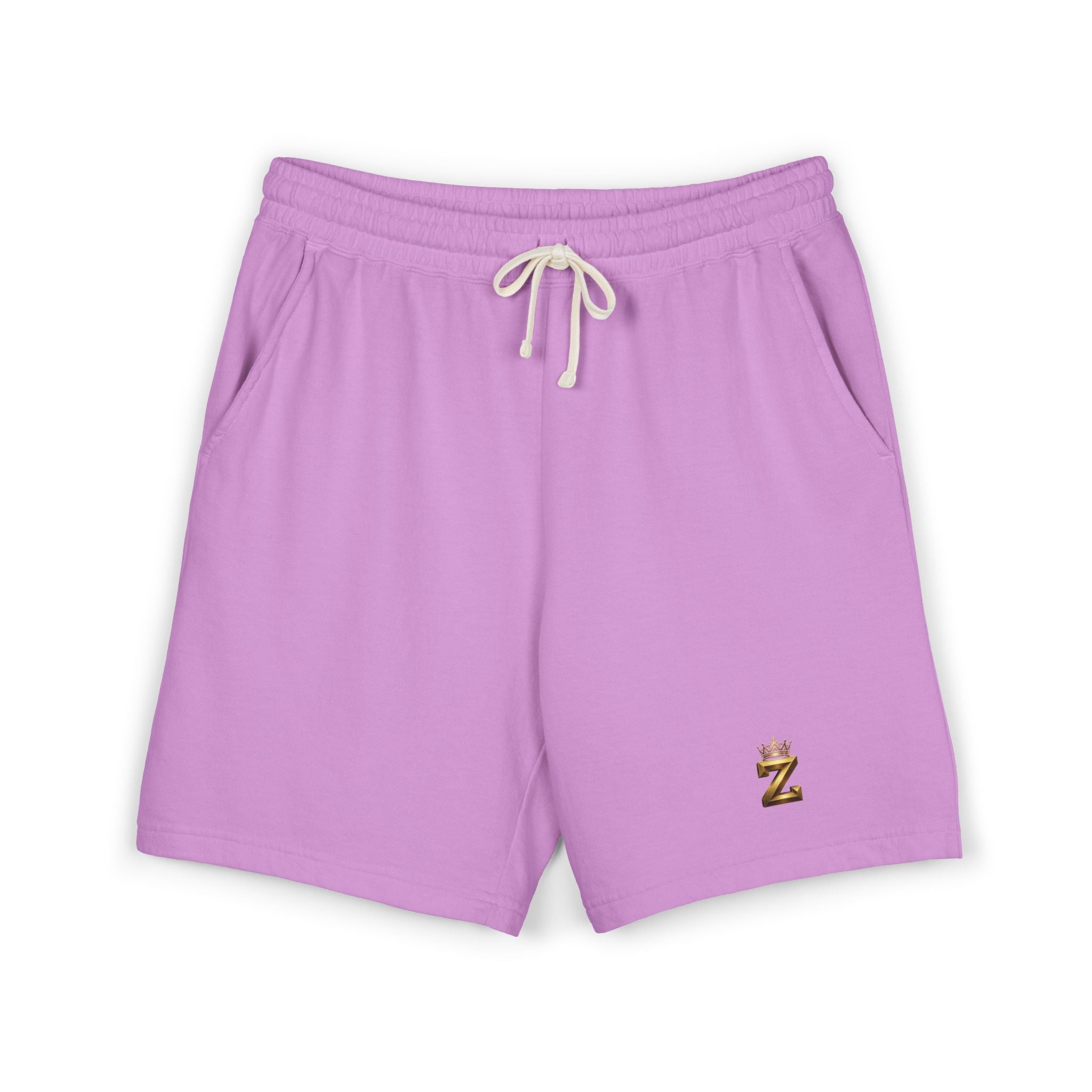 Crowned Soccer Logo Sweat Shorts — Garment-Dyed Lightweight Fleece
