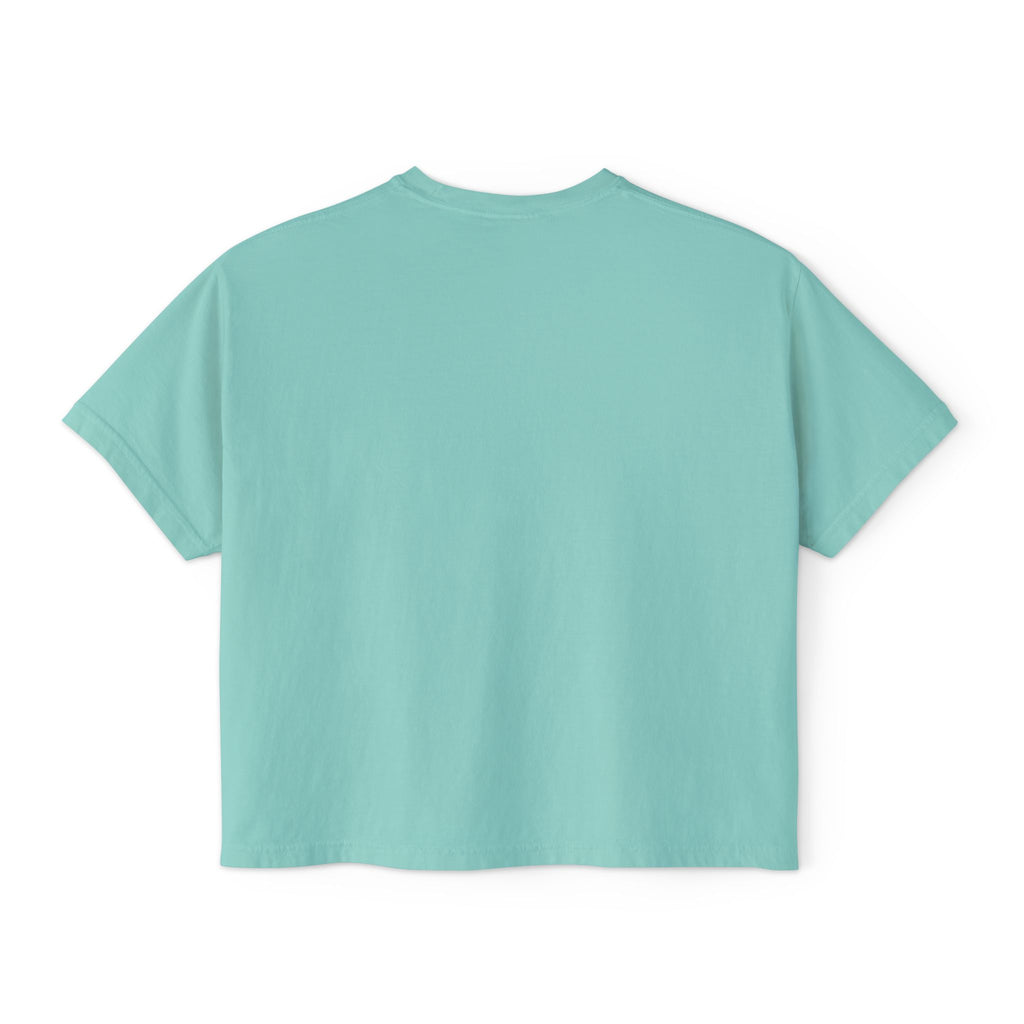 Crowned Z Women's Boxy Tee — Minimal Gold Initial Graphic