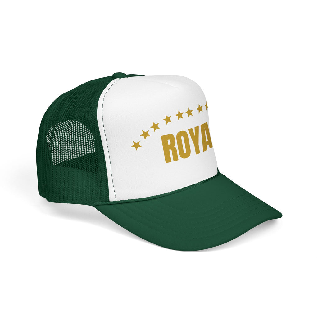 Trucker Hat — "ROYAL" Gold Stars Foam Mesh Cap