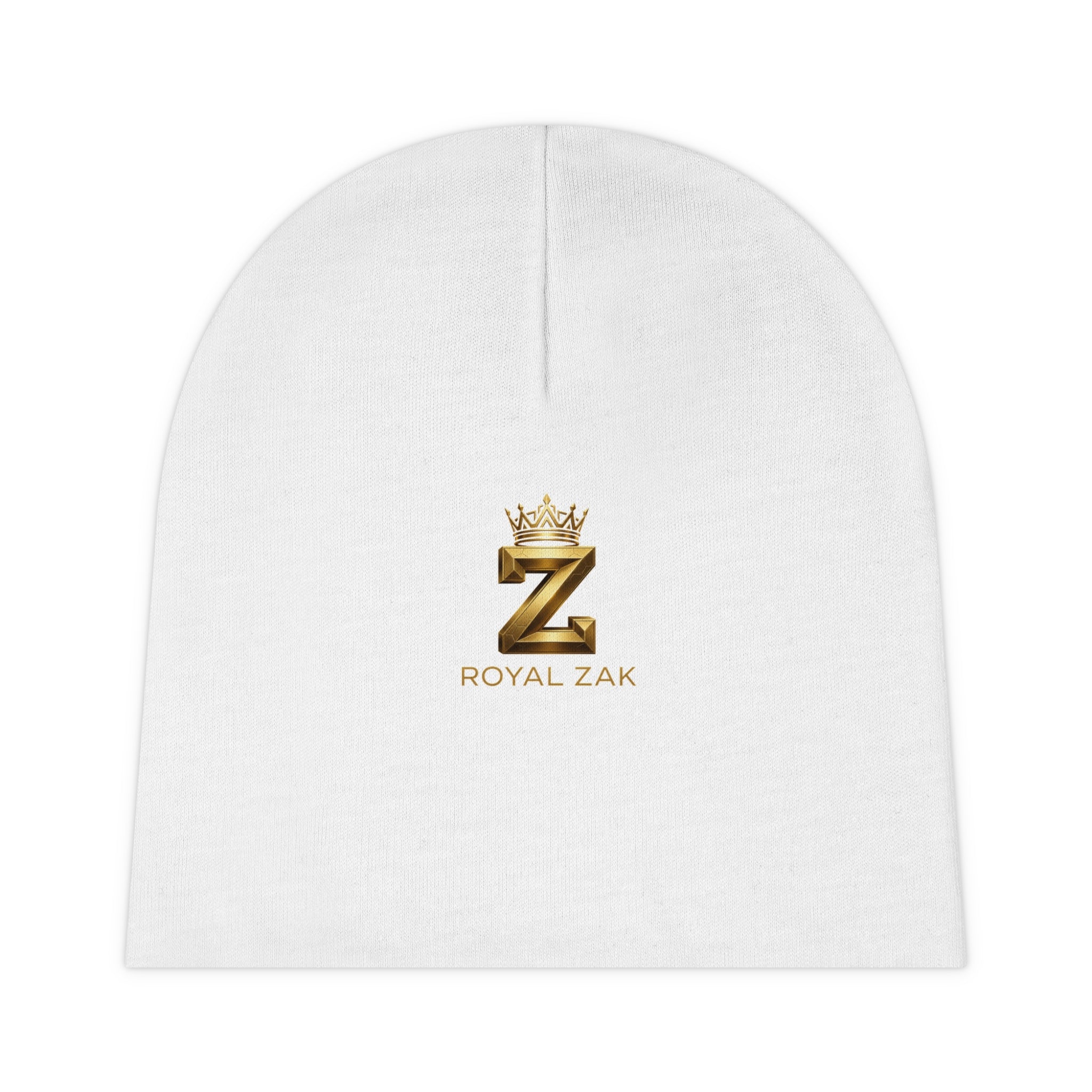 Royal Zak Gold Crown Baby Beanie — Newborn Knit Hat