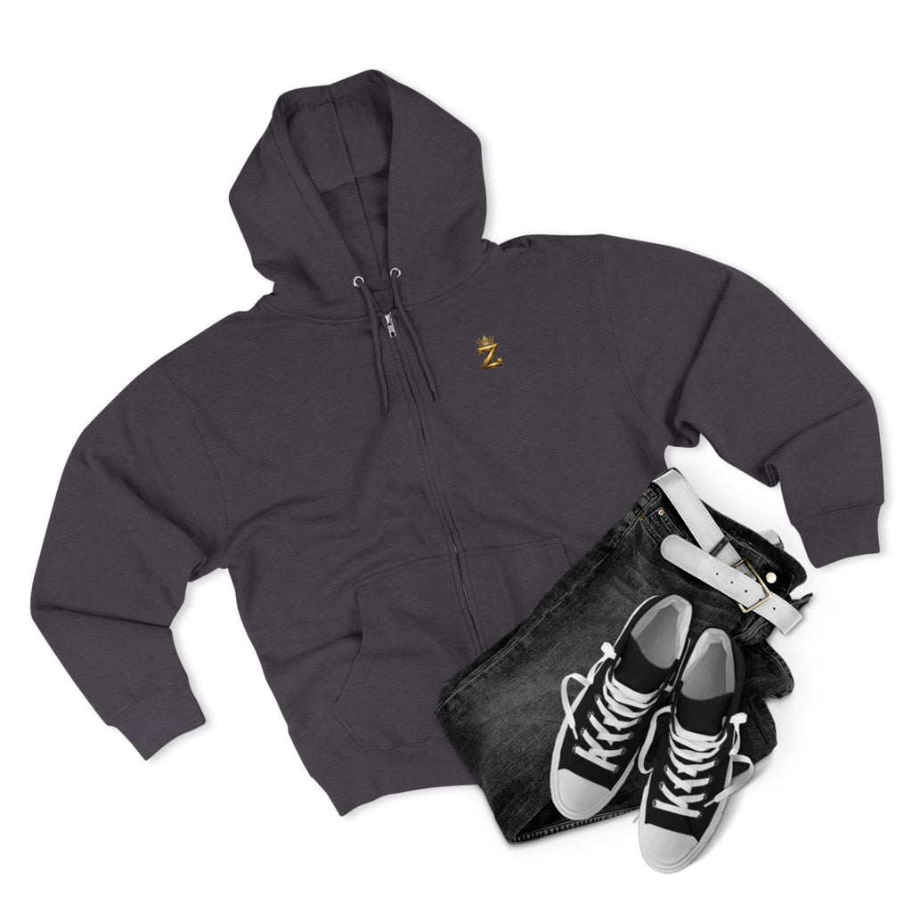 LOVE Zip Hoodie — Light Gray Minimalist Love Logo Zip-Up Hoodie