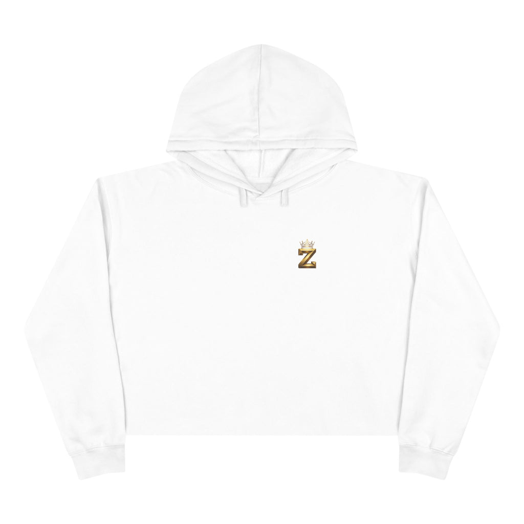 Cropped Hoodie — Gold Crown 'Z' Monogram Crop Hoodie