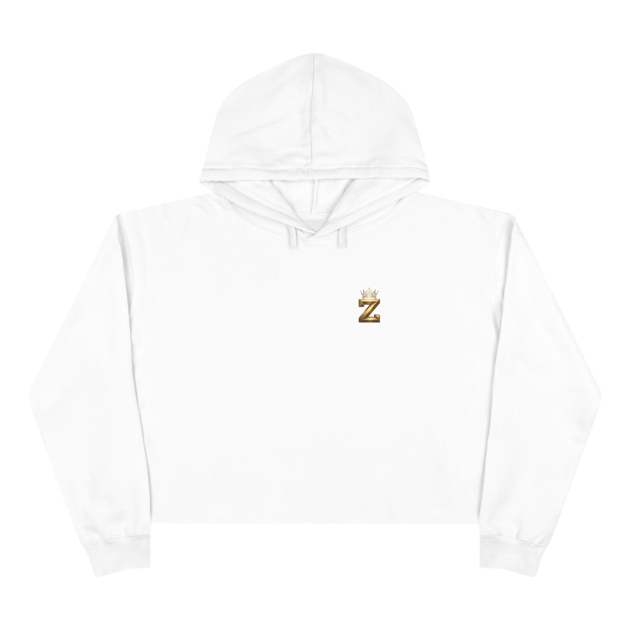 Cropped Hoodie — Gold Crown 'Z' Monogram Crop Hoodie