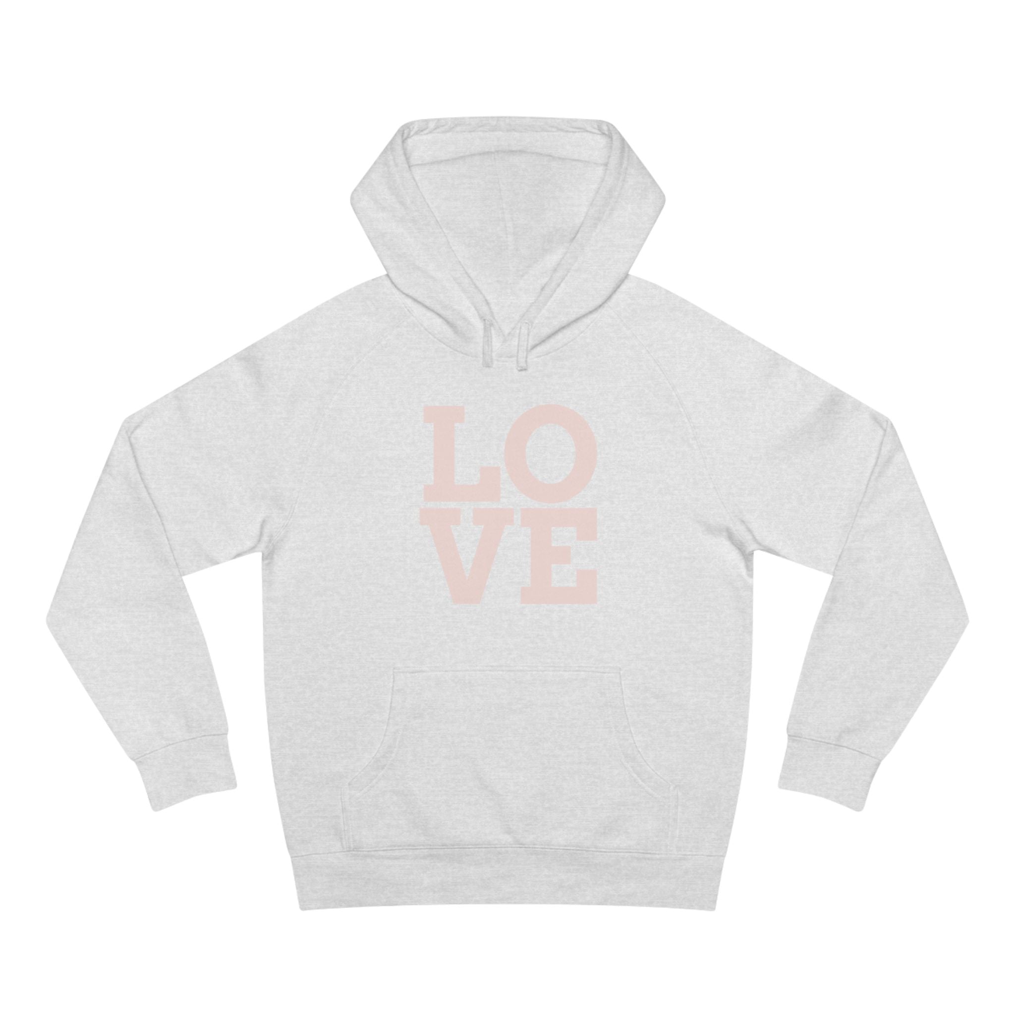 LOVE Pink Front Hoodie with Gold "Z Royal Zak" Back - Cozy Valentine Pullover