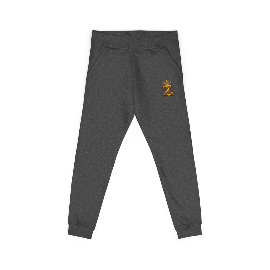 Embroidered Gold Floral '2' Fleece Sweatpants — Cozy Casual Loungewear