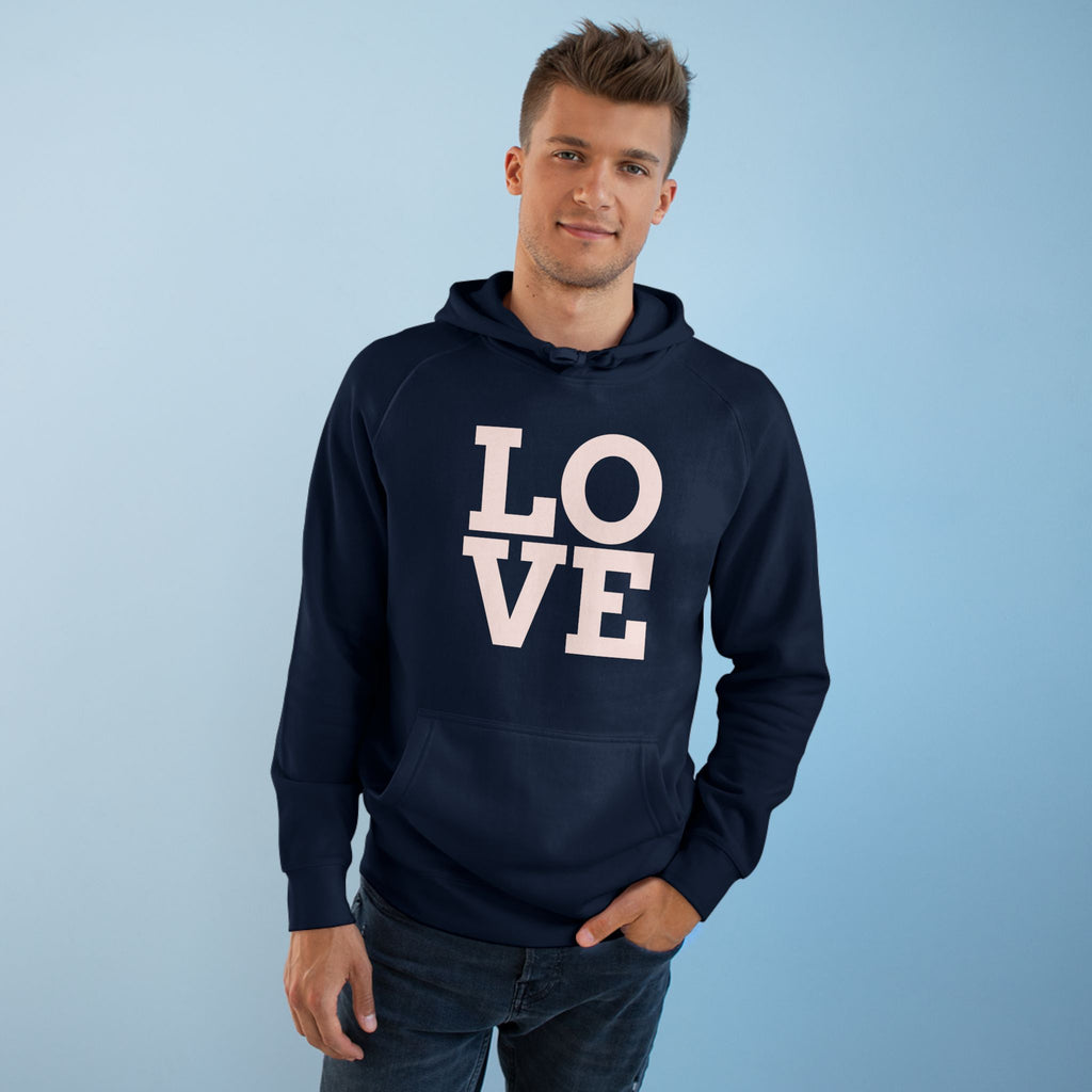 LOVE Pink Front Hoodie with Gold "Z Royal Zak" Back - Cozy Valentine Pullover