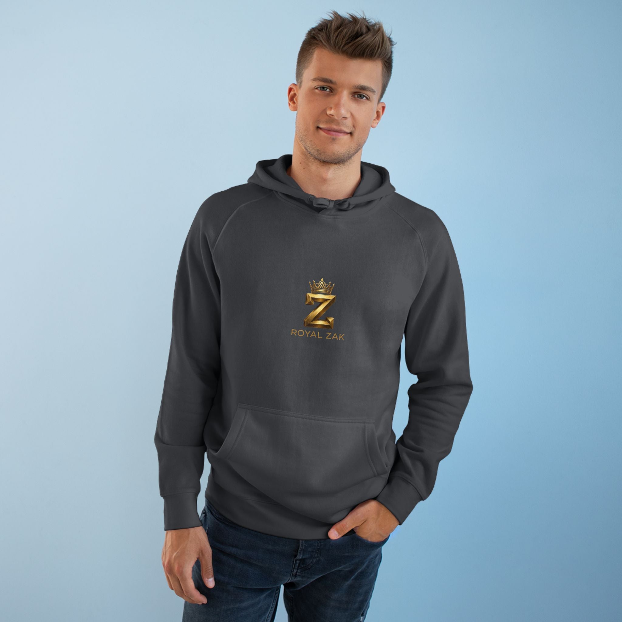 Gold Crown 'Z' Hoodie - Minimal Luxe Logo Pullover