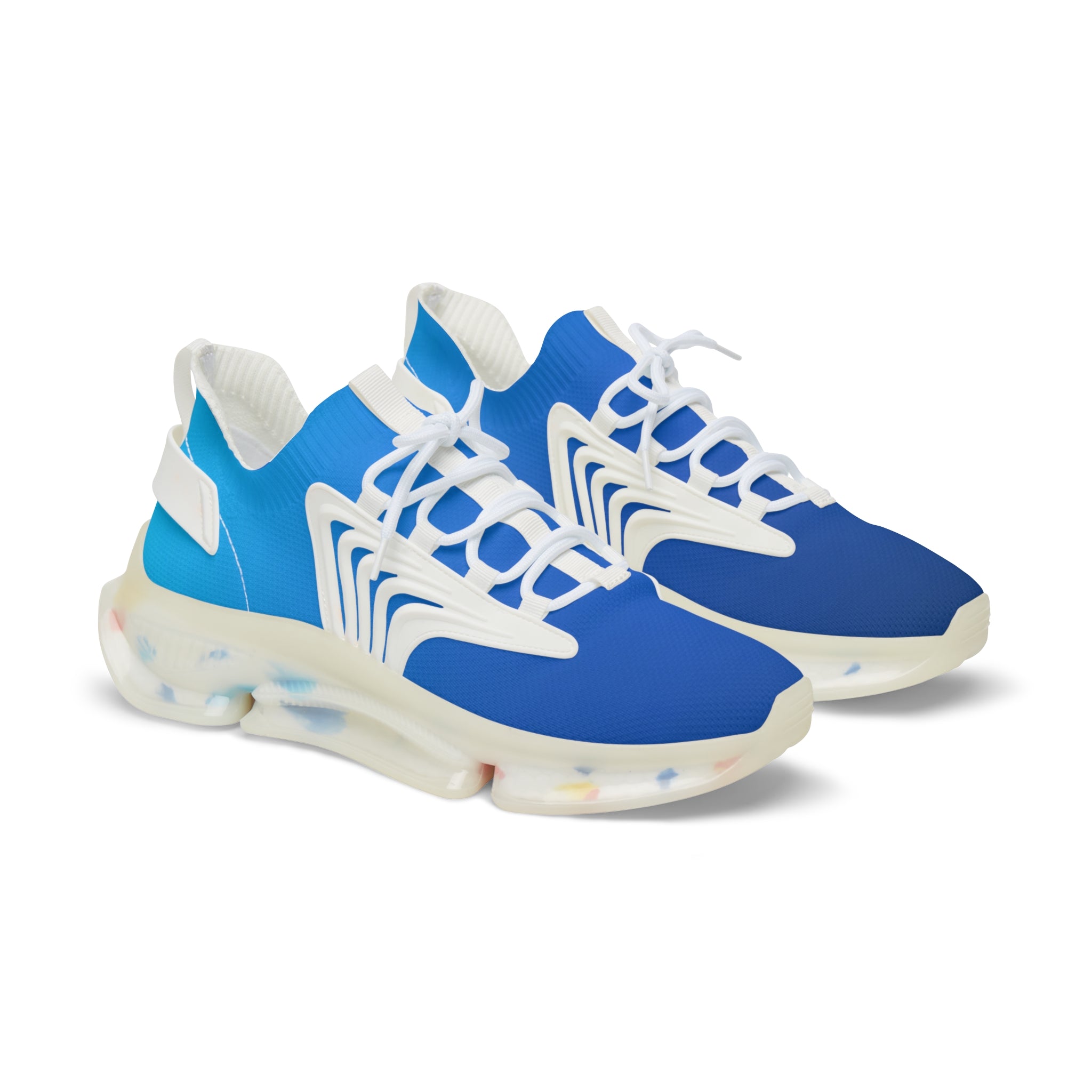 Men's Blue Gradient Mesh Sneakers — Lightweight Sport Running Shoes