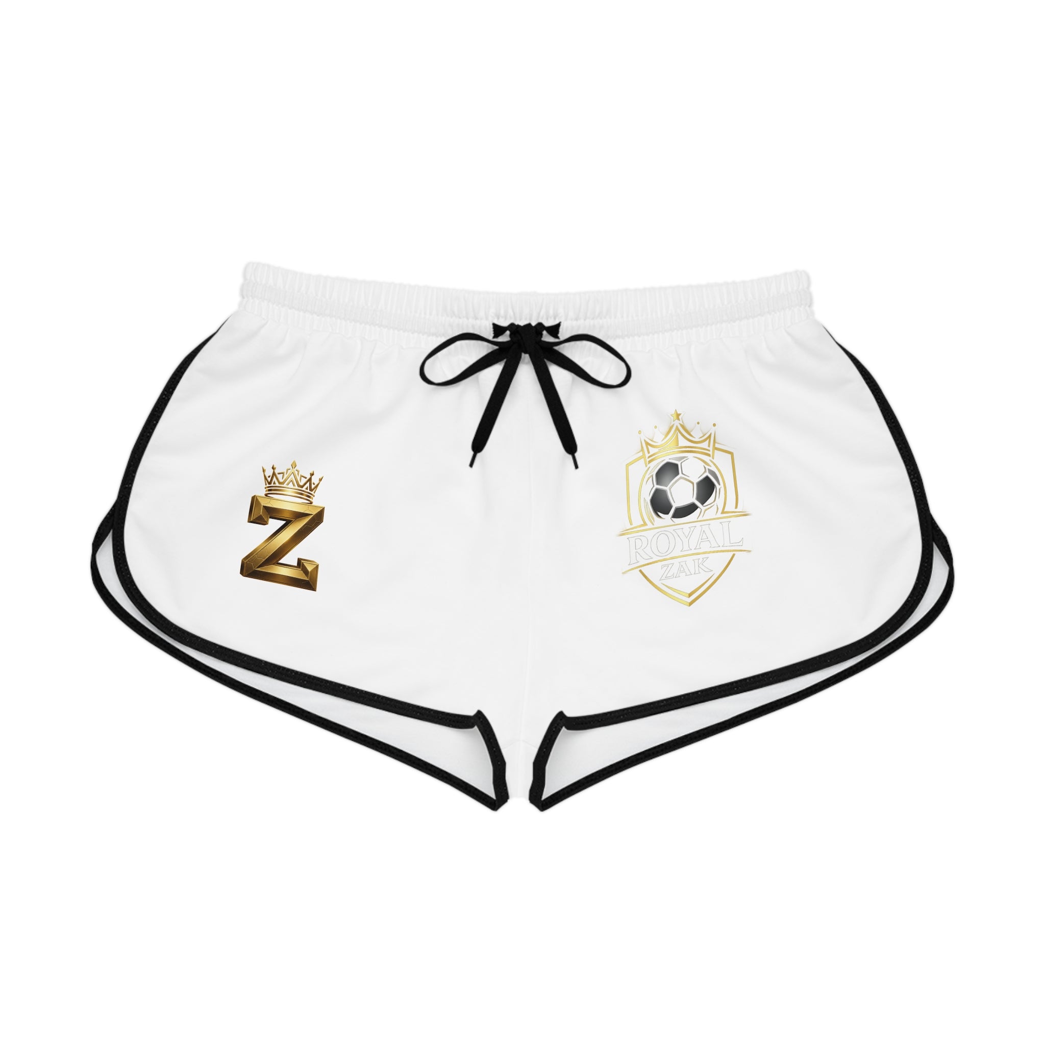 Women's Soccer Crest Relaxed Shorts — Gold Crown Z Design