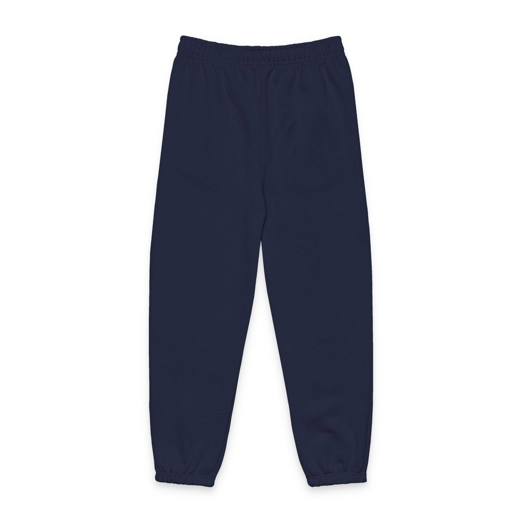 Cross Graphic Sweatpants — Minimal Beige Joggers with Side Text
