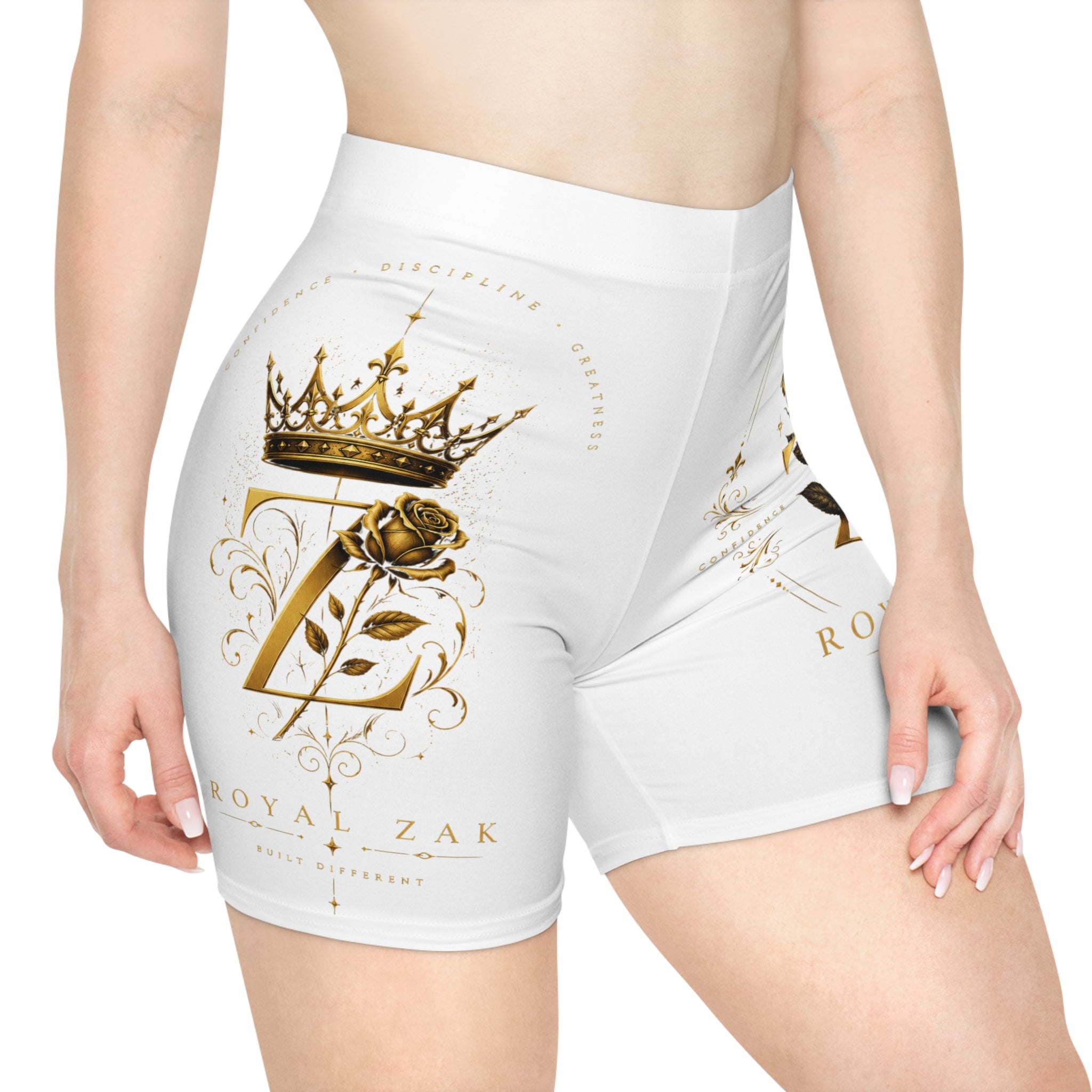 Royal Z Floral Crown Women's Biker Shorts