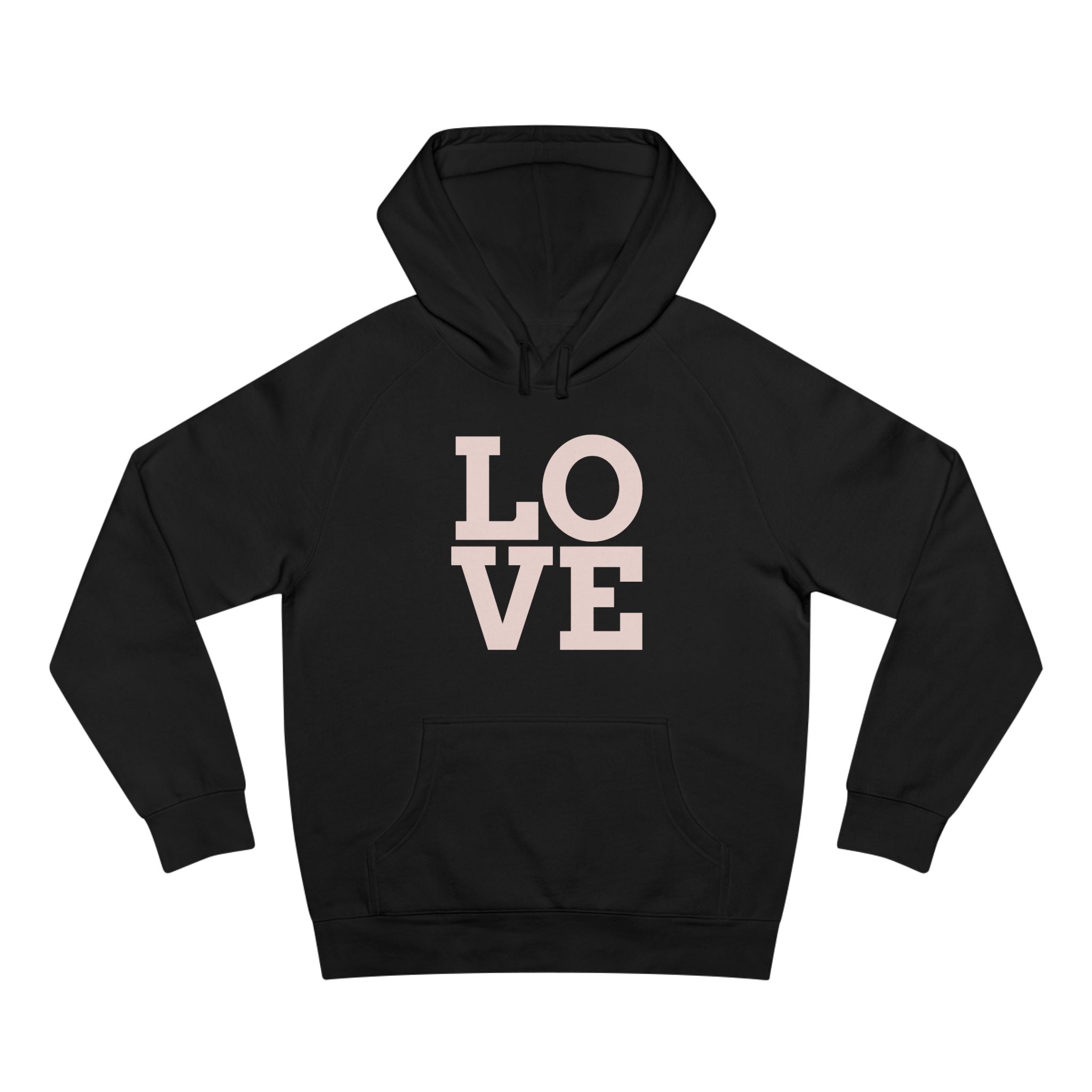 LOVE Pink Front Hoodie with Gold "Z Royal Zak" Back - Cozy Valentine Pullover