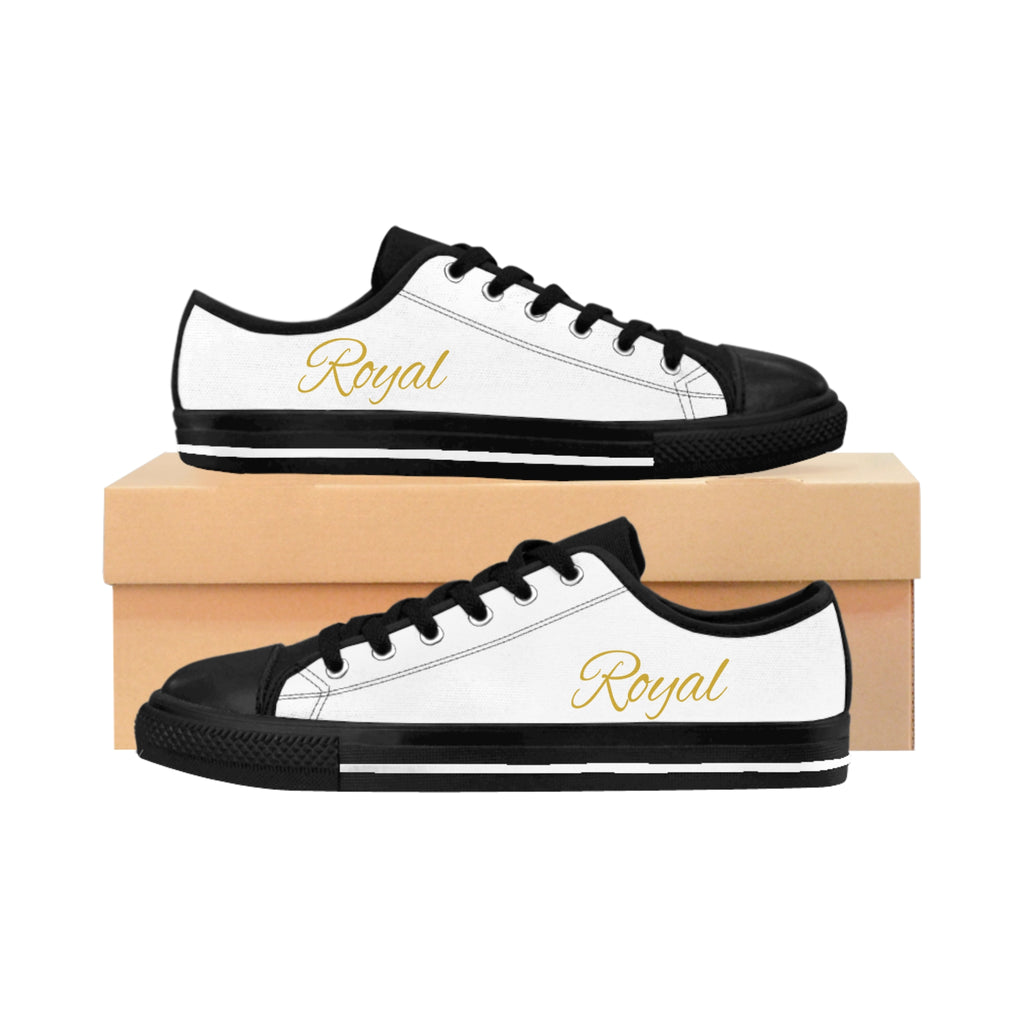 Royal Script Low-Top Sneakers — Men's Casual Canvas Shoes
