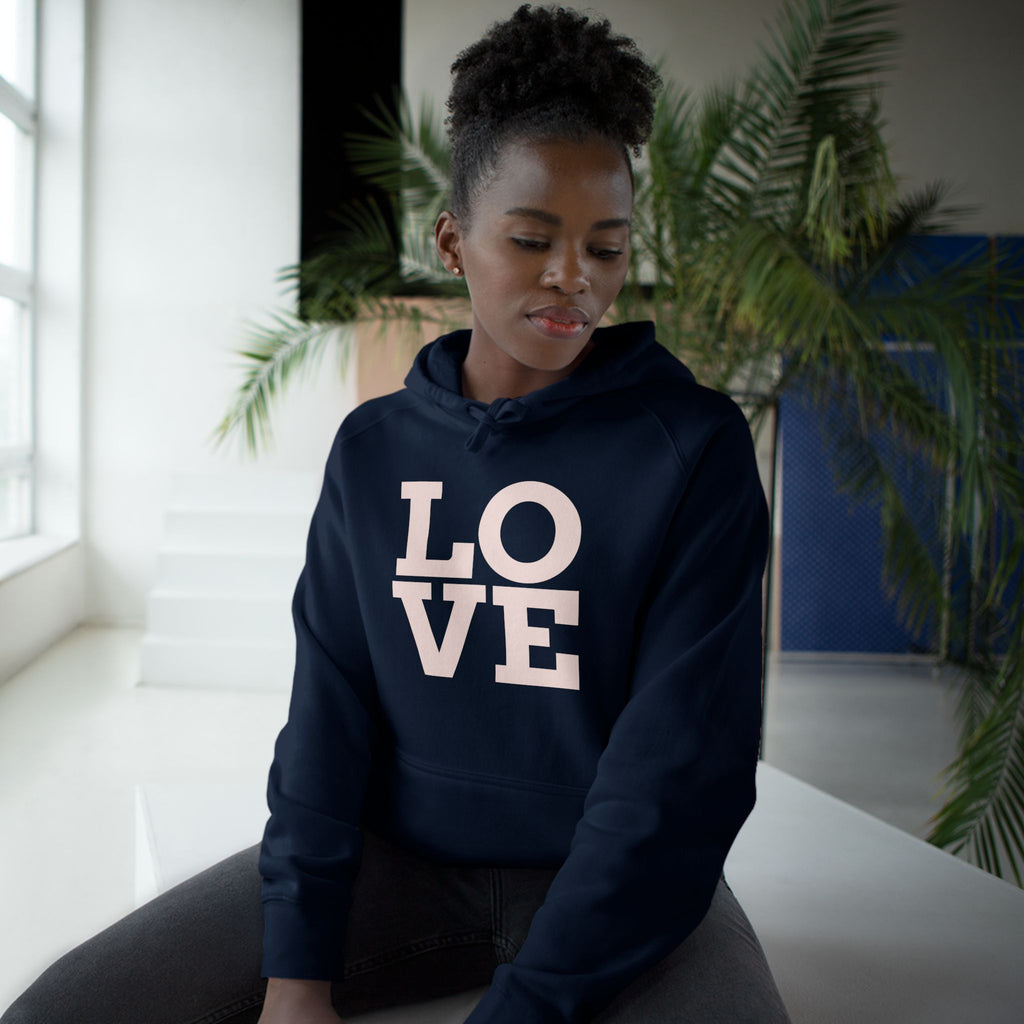 LOVE Pink Front Hoodie with Gold "Z Royal Zak" Back - Cozy Valentine Pullover