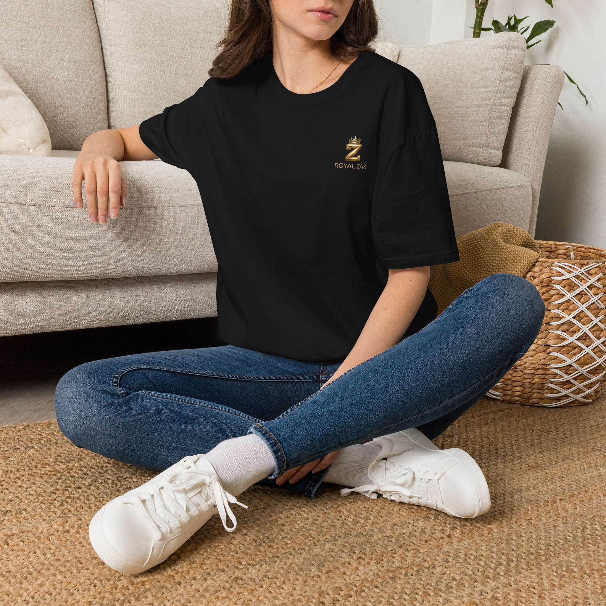 Royal ZAK Premium Soccer Tee — Gold Logo Streetwear T-Shirt