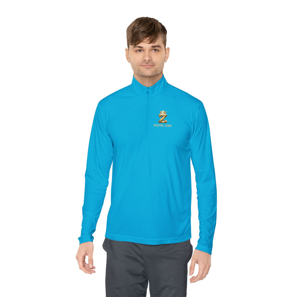 Quarter-Zip Pullover — Royal Elm Gold Logo embroidered