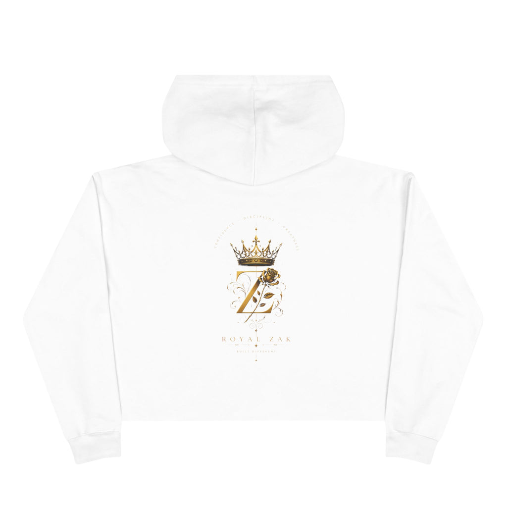 Cropped Hoodie — Gold Crown 'Z' Monogram Crop Hoodie
