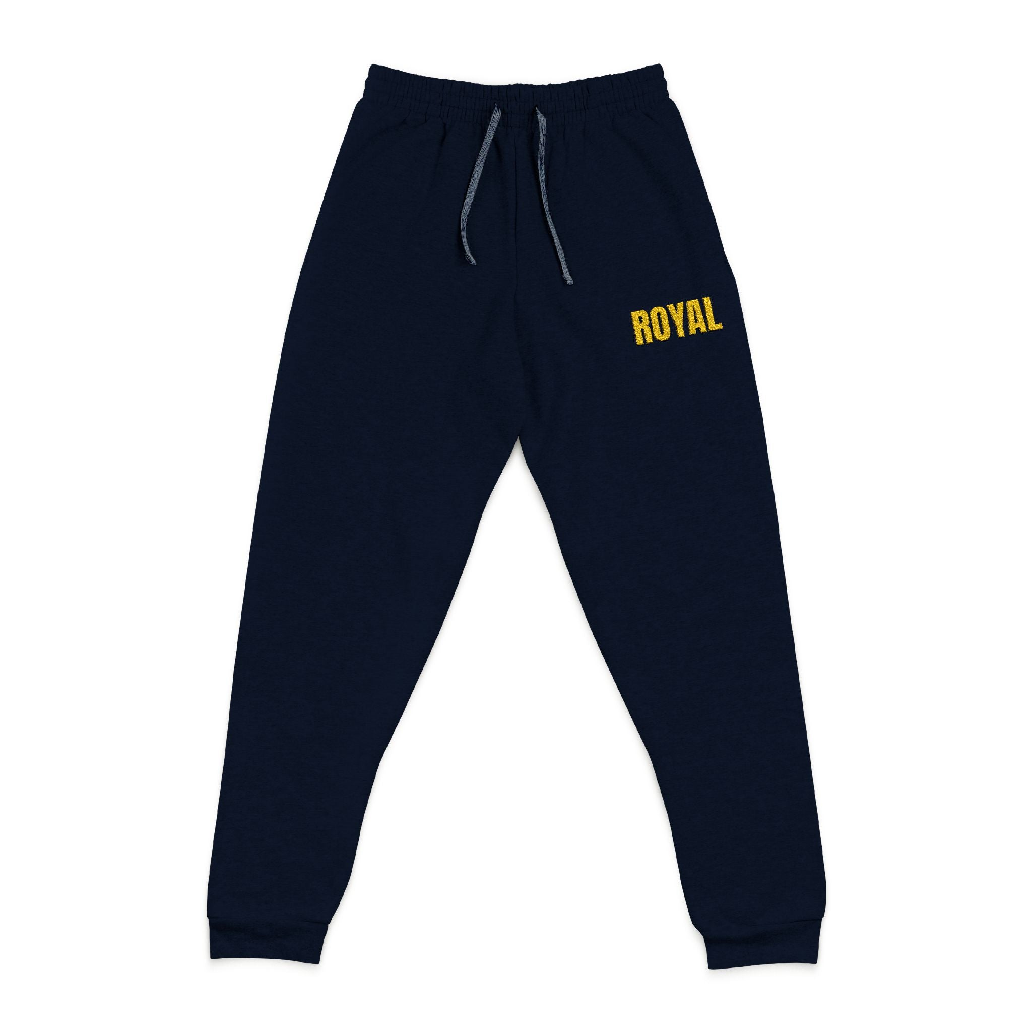 Embroidered 'Royal' Joggers — Charcoal Casual Sweatpants