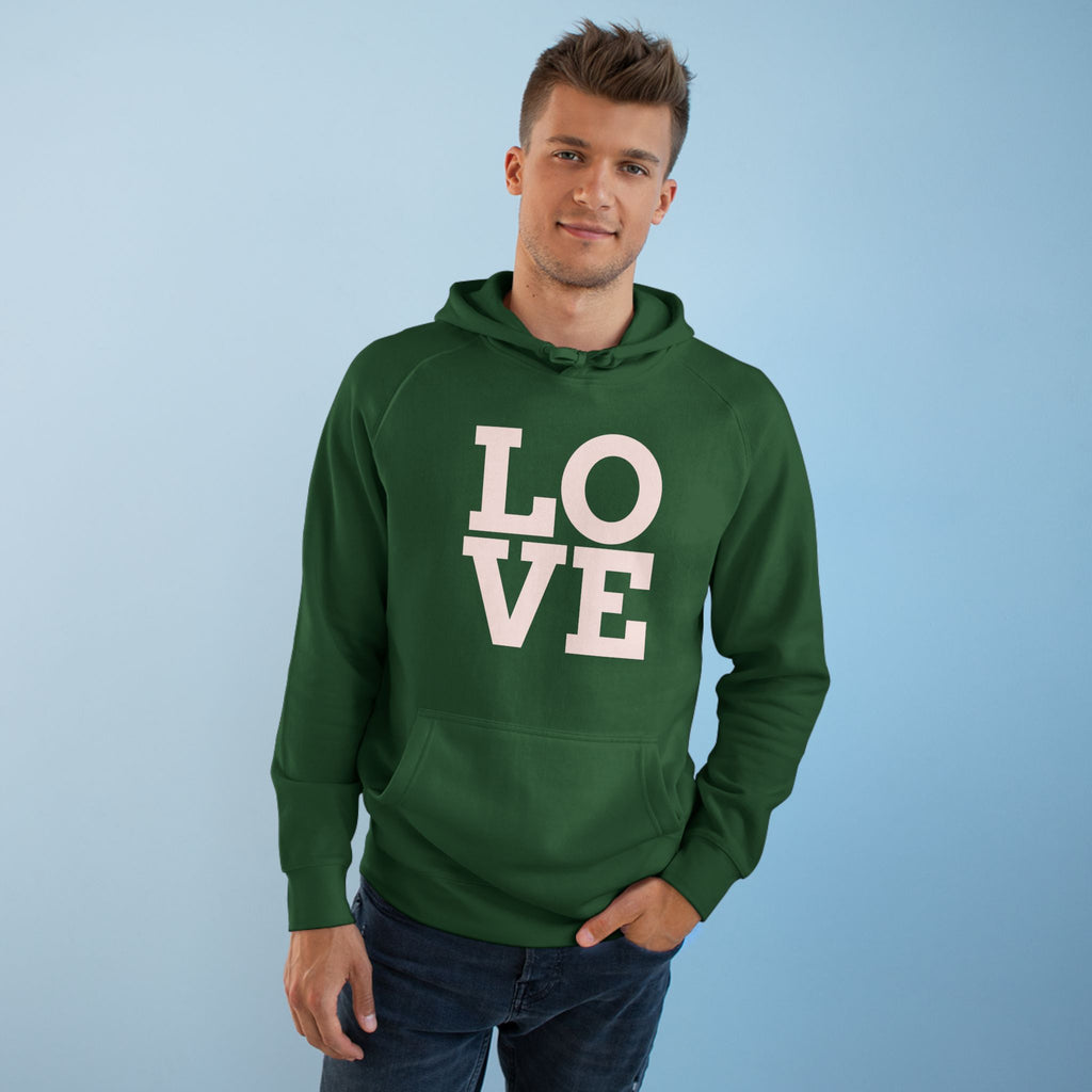 LOVE Pink Front Hoodie with Gold "Z Royal Zak" Back - Cozy Valentine Pullover