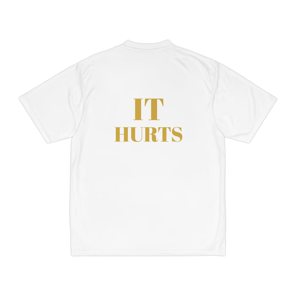 Performance T-Shirt — Gold 'Z We Know' Front + 'IT HURTS' Back Athletic Tee