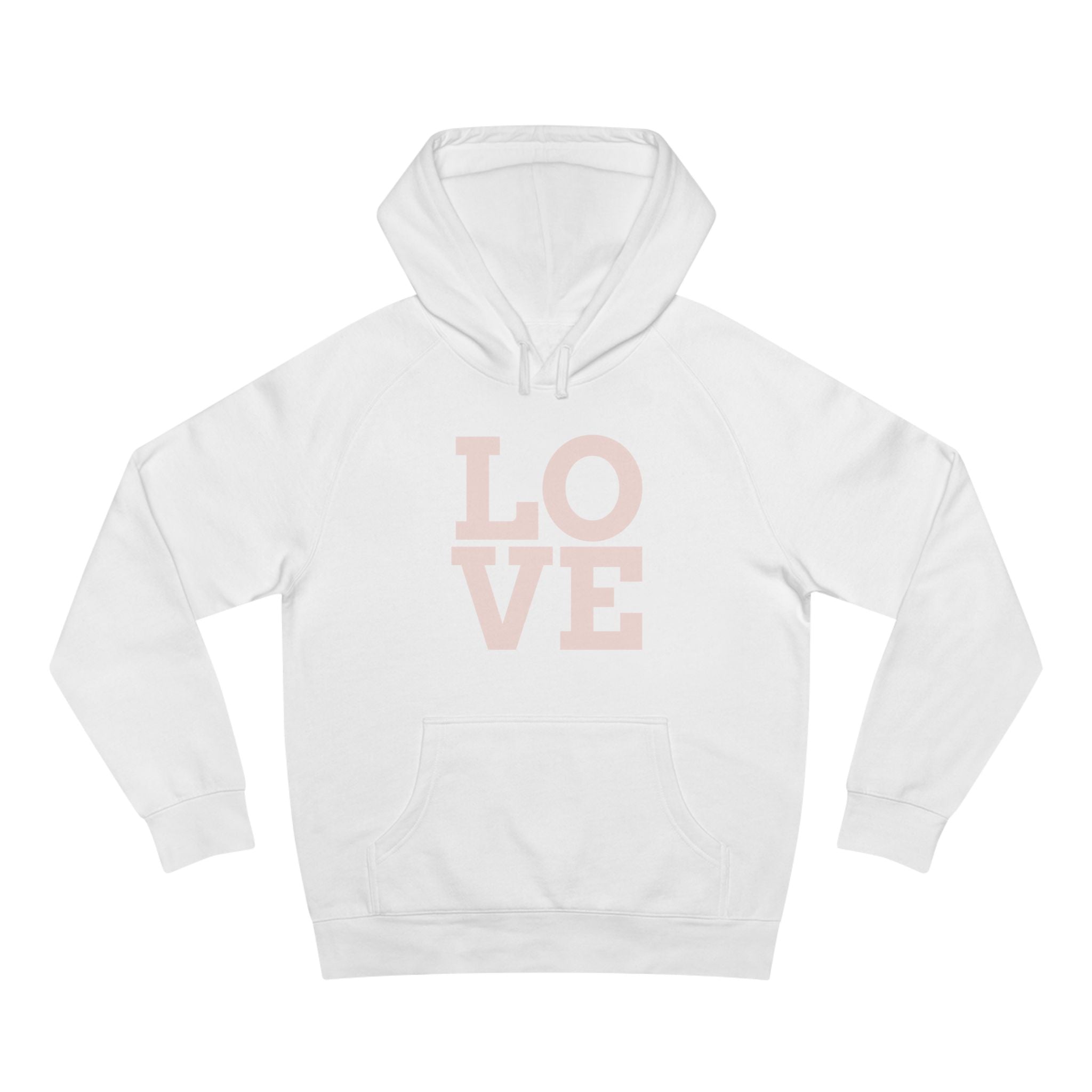 LOVE Pink Front Hoodie with Gold "Z Royal Zak" Back - Cozy Valentine Pullover