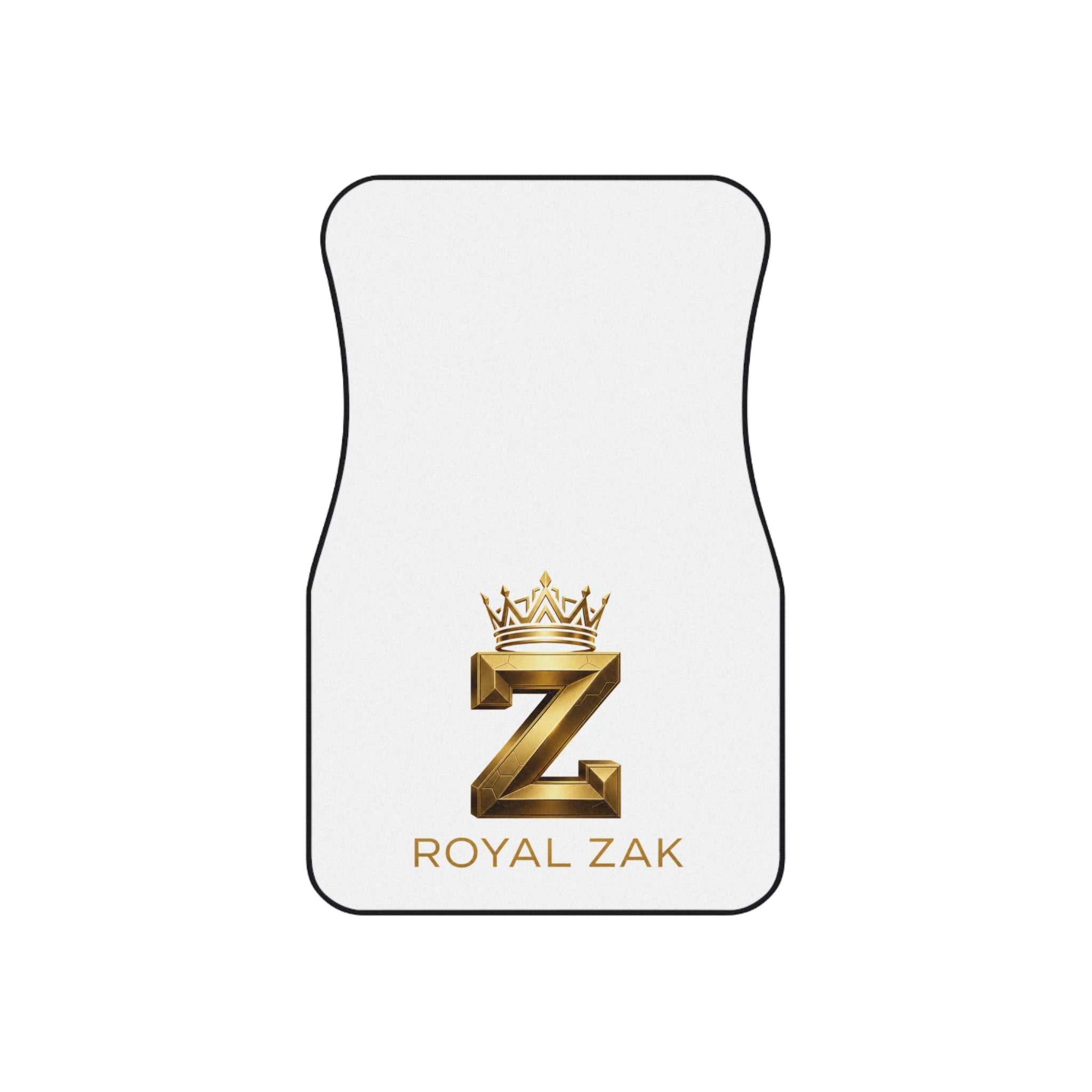 Royal Zak Gold Monogram Car Mats — Personalized Front Pair