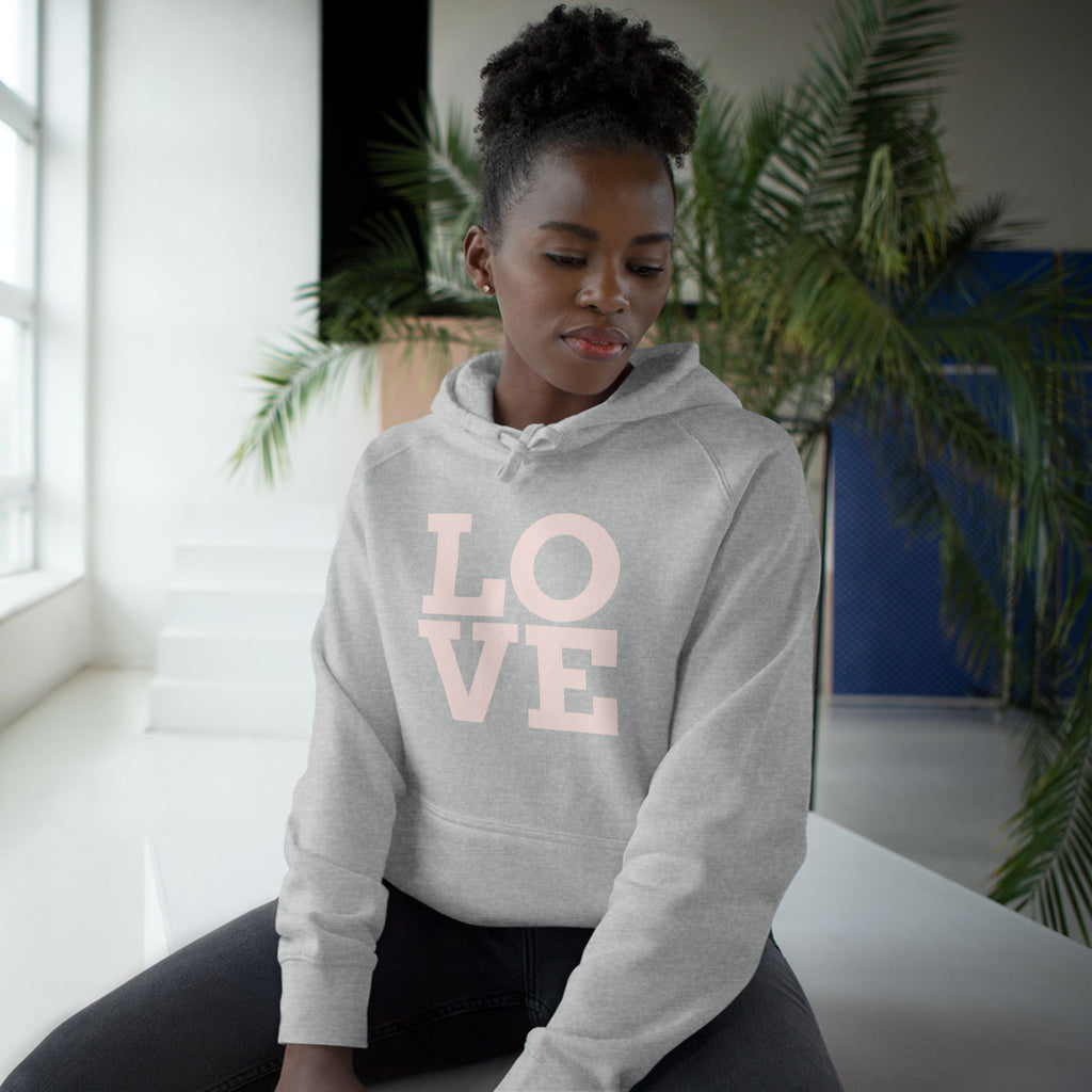 LOVE Pink Front Hoodie with Gold "Z Royal Zak" Back - Cozy Valentine Pullover