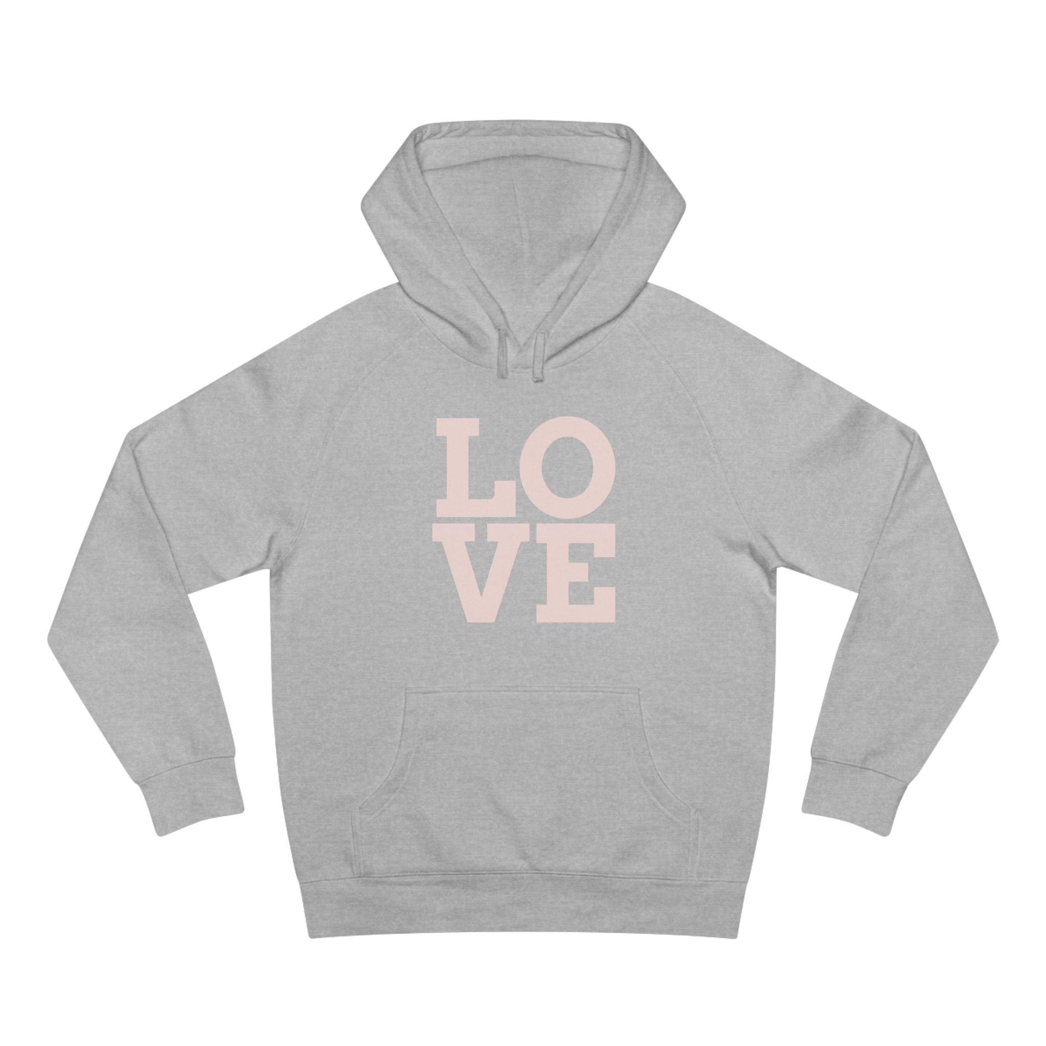 LOVE Pink Front Hoodie with Gold "Z Royal Zak" Back - Cozy Valentine Pullover