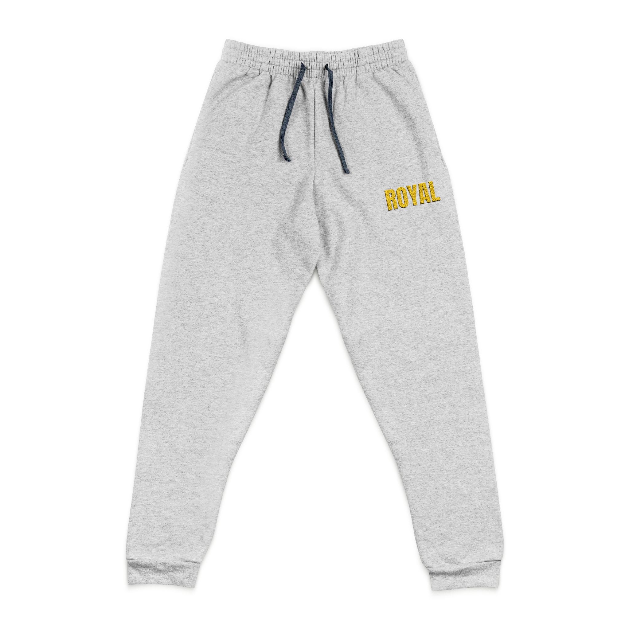 Embroidered 'Royal' Joggers — Charcoal Casual Sweatpants