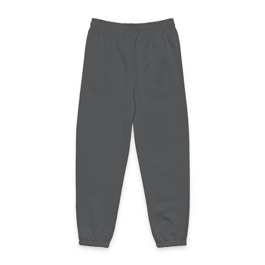 Cross Graphic Sweatpants — Minimal Beige Joggers with Side Text