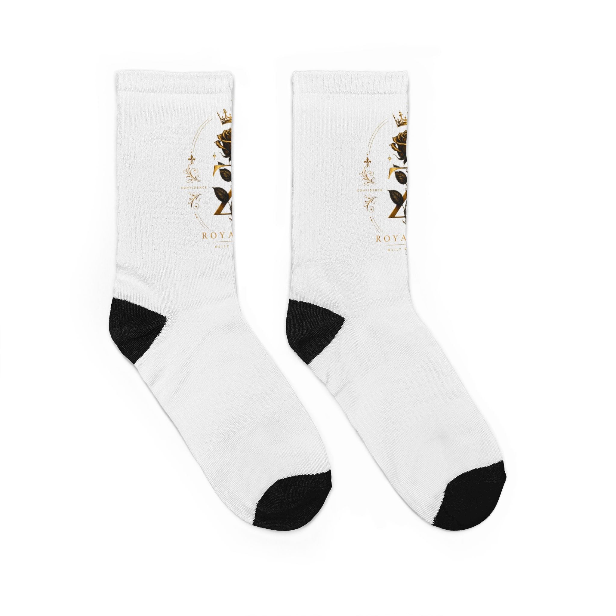 Crew Socks — Gold Crest Logo Padded Athletic Socks