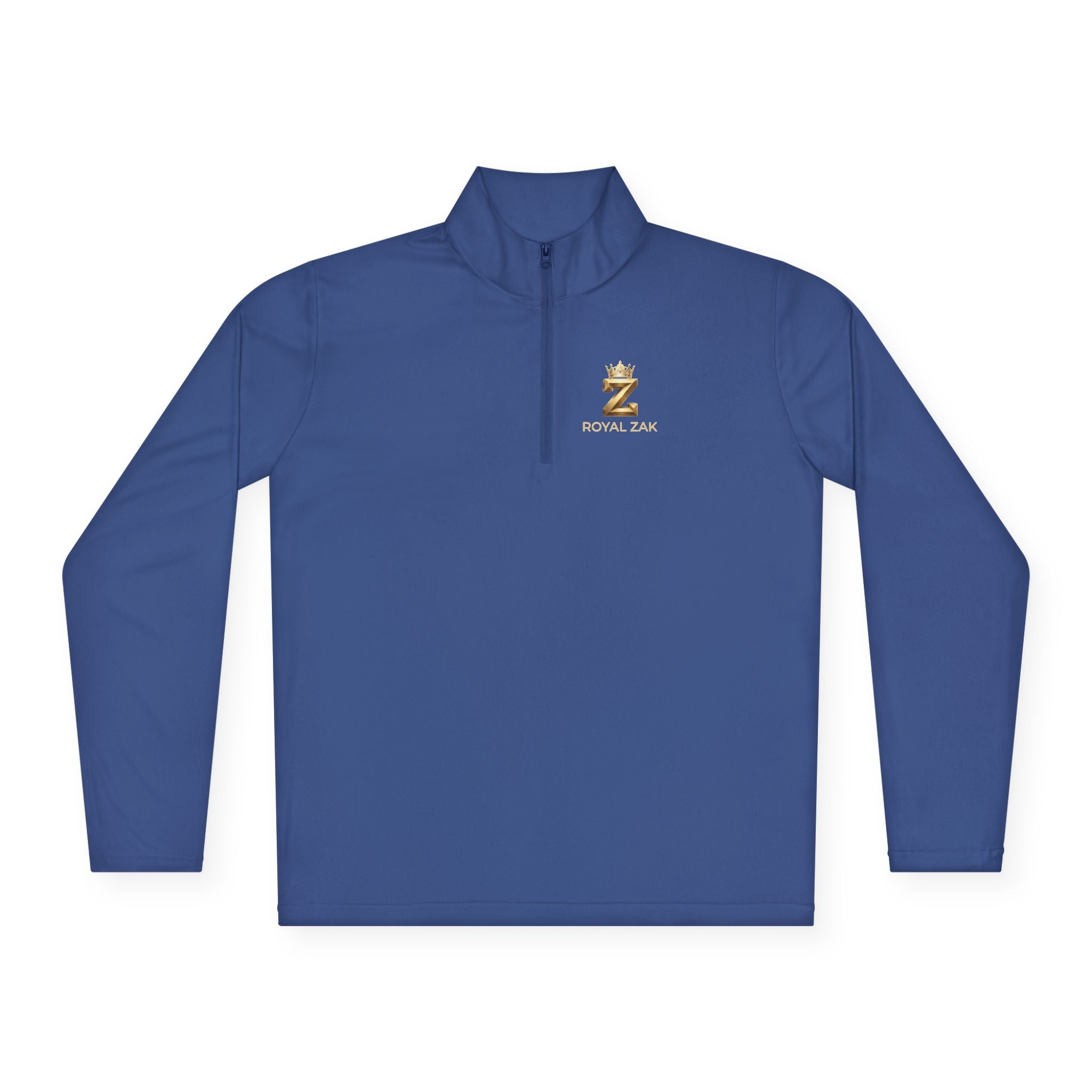 Quarter-Zip Pullover — Royal Elm Gold Logo embroidered