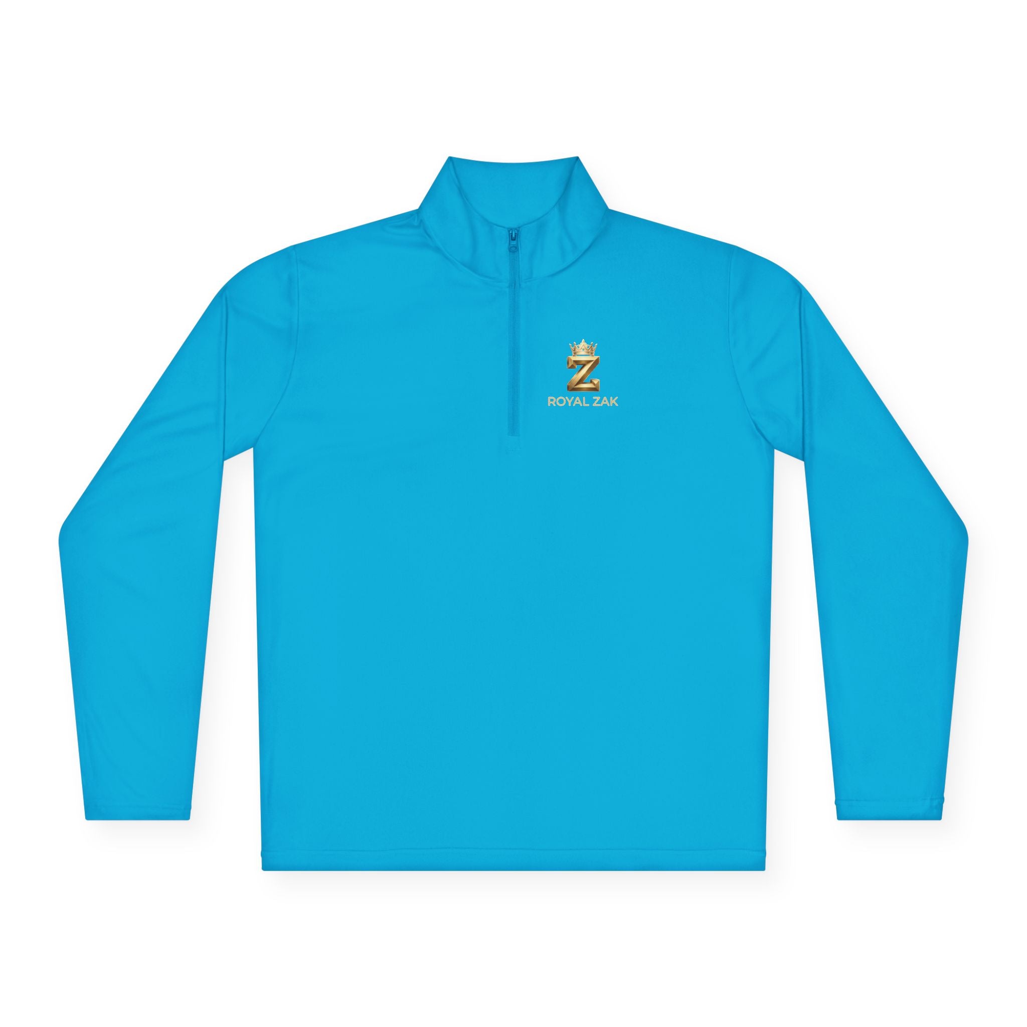 Quarter-Zip Pullover — Royal Elm Gold Logo embroidered