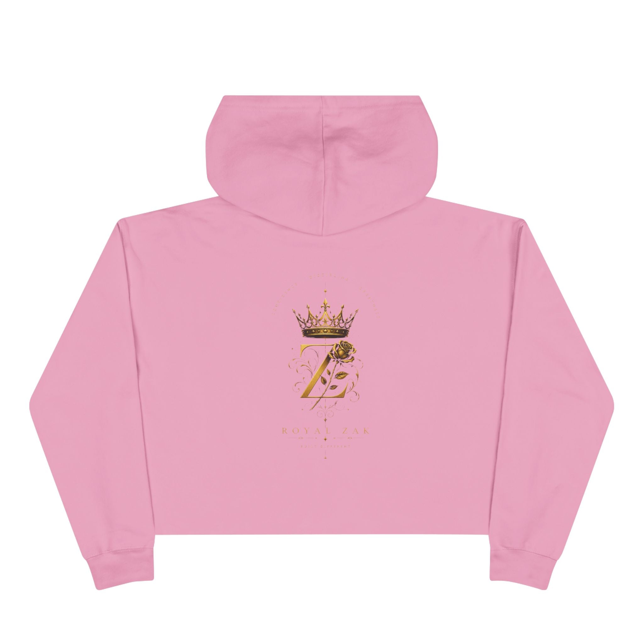 Cropped Hoodie — Gold Crown 'Z' Monogram Crop Hoodie