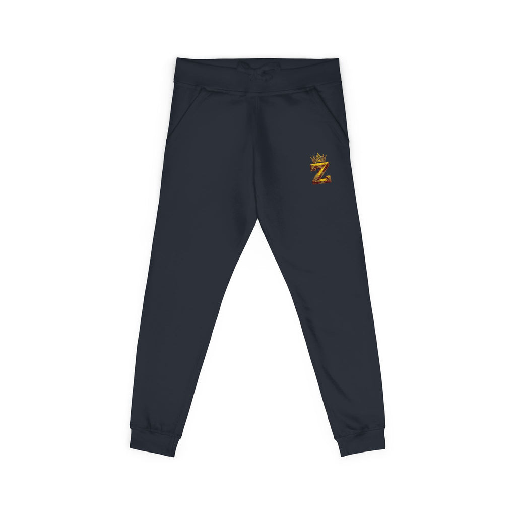 Embroidered Gold Floral '2' Fleece Sweatpants — Cozy Casual Loungewear